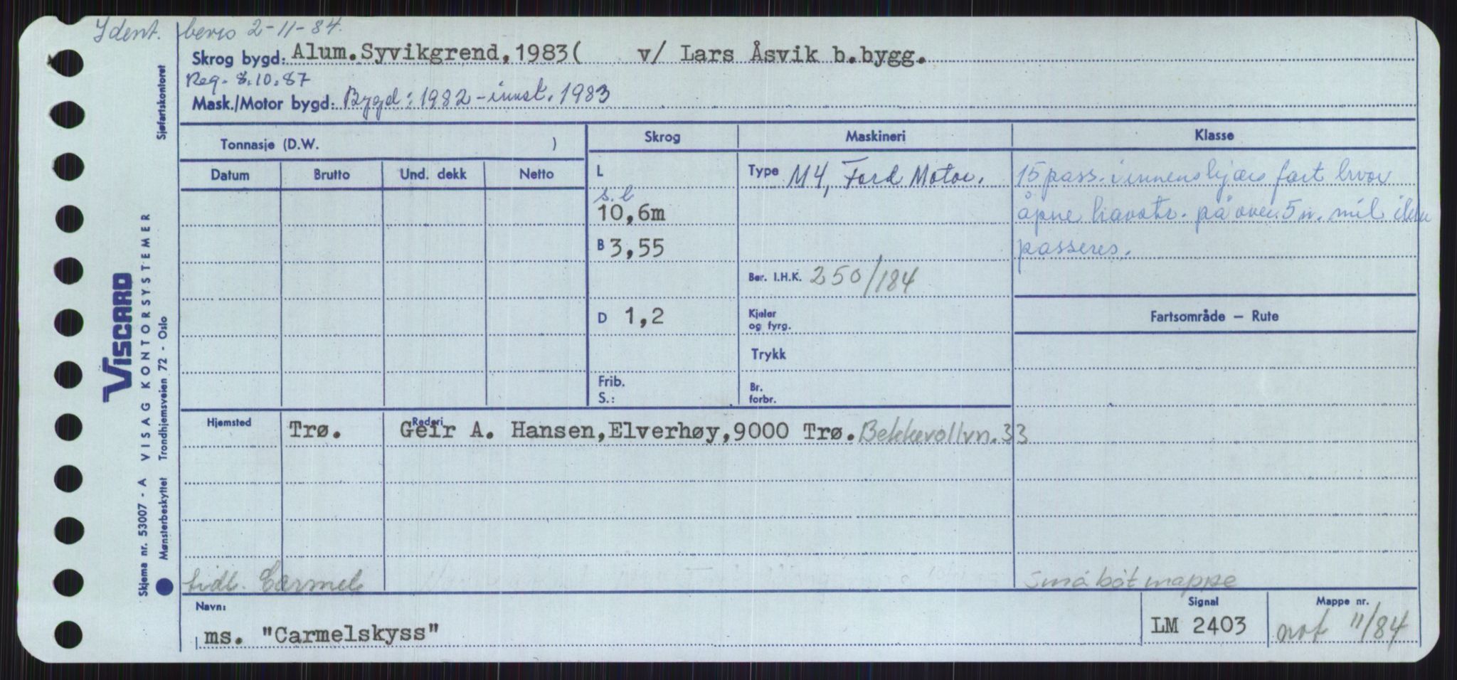 Sjøfartsdirektoratet med forløpere, Skipsmålingen, RA/S-1627/H/Ha/L0001/0002: Fartøy, A-Eig / Fartøy Bjør-Eig, p. 571