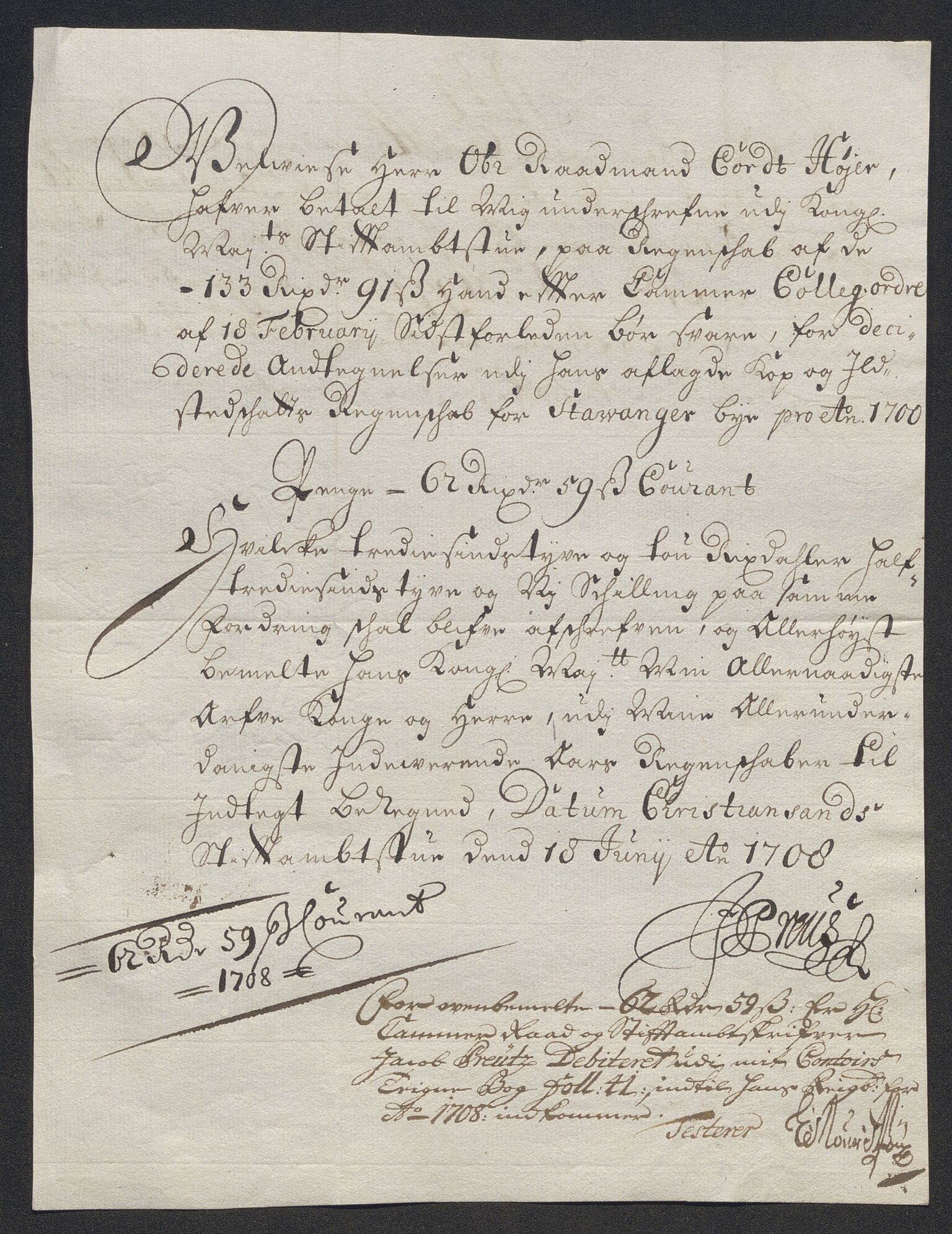 Rentekammeret inntil 1814, Reviderte regnskaper, Byregnskaper, AV/RA-EA-4066/R/Ro/L0302: [O4] Kontribusjonsregnskap, 1687-1711, p. 238