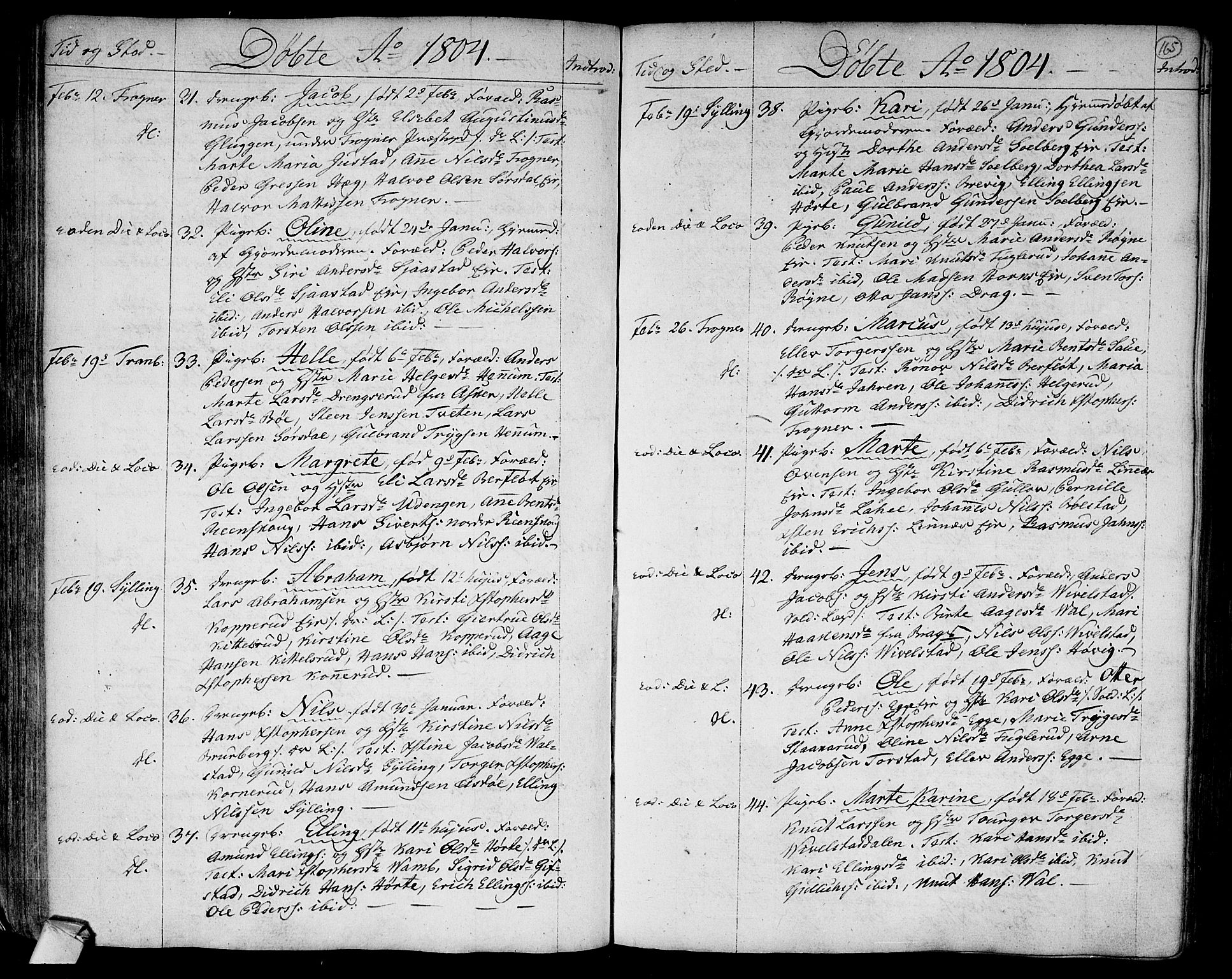 Lier kirkebøker, SAKO/A-230/F/Fa/L0007: Parish register (official) no. I 7, 1794-1813, p. 165