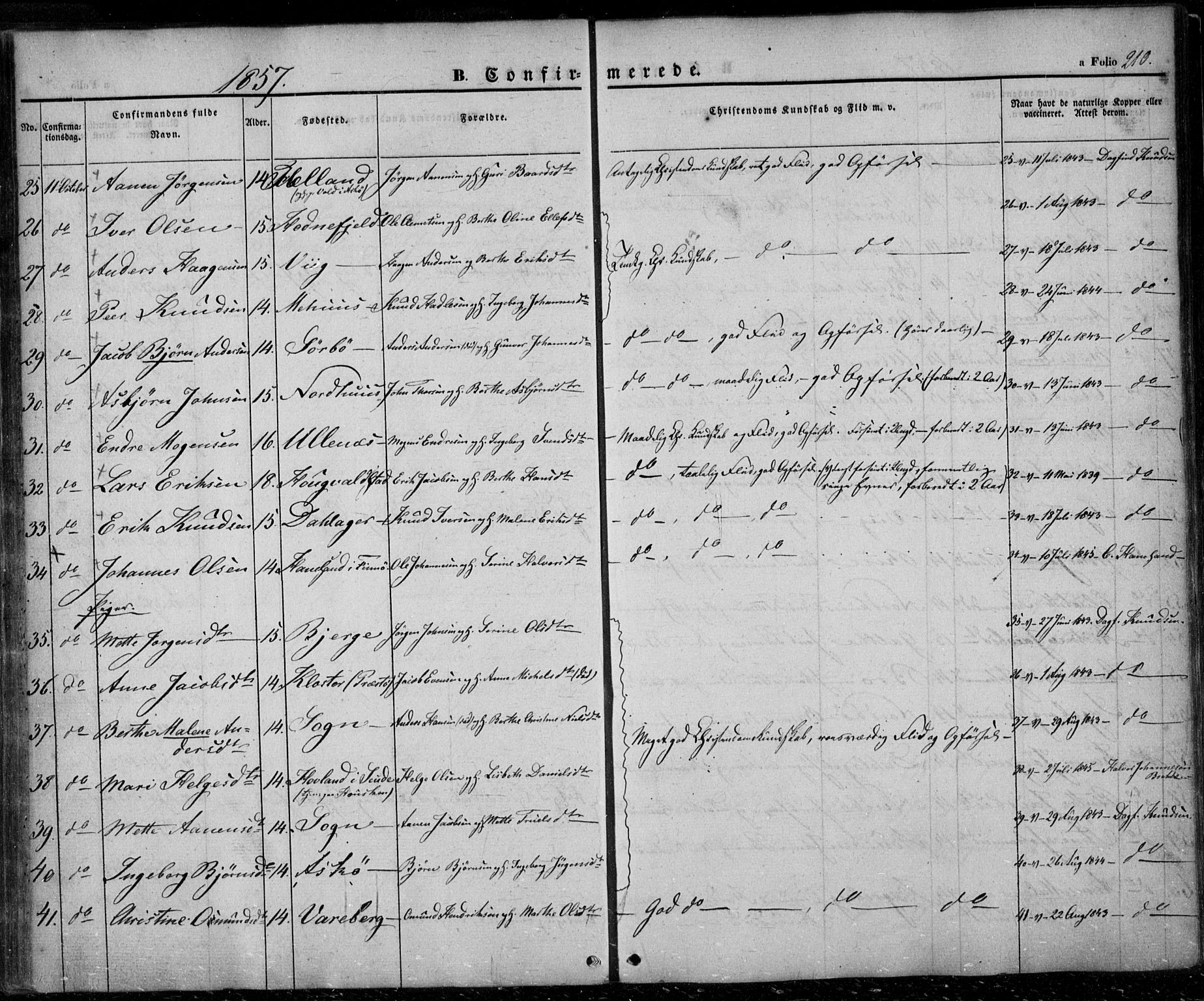 Rennesøy sokneprestkontor, AV/SAST-A -101827/H/Ha/Haa/L0005: Parish register (official) no. A 5, 1838-1859, p. 210