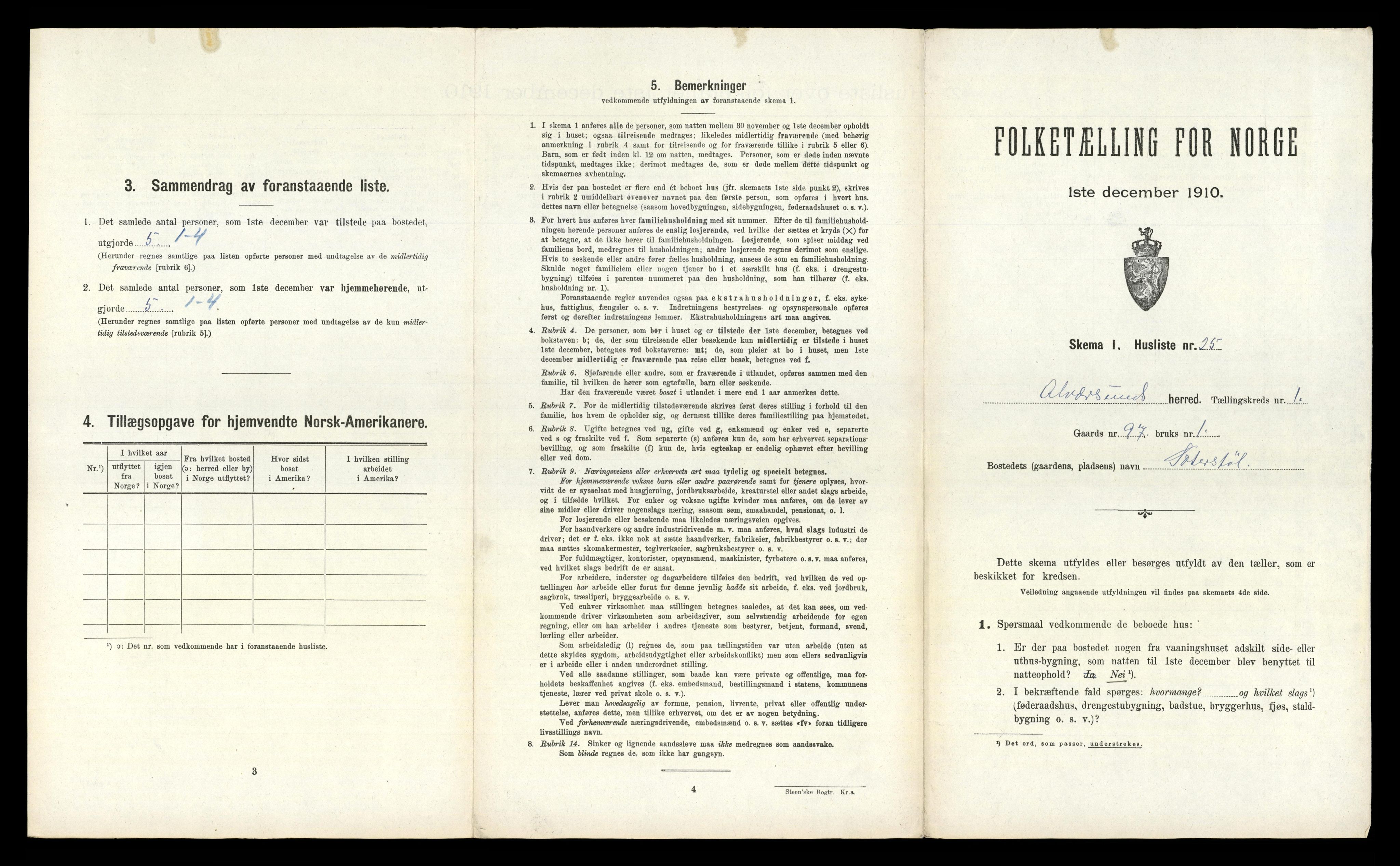RA, 1910 census for Alversund, 1910, p. 102