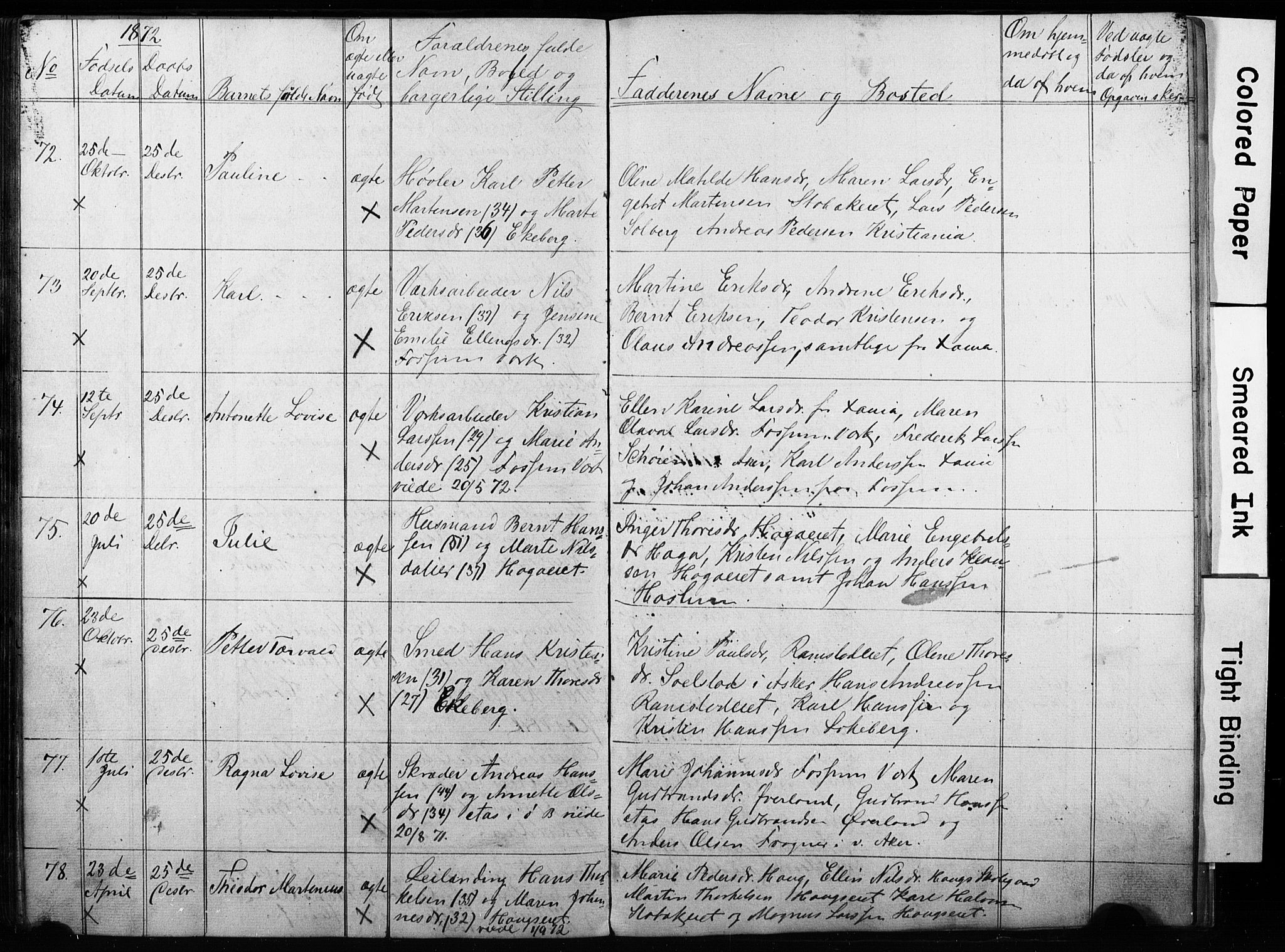 Asker prestekontor Kirkebøker, AV/SAO-A-10256a/G/Gc/L0001: Parish register (copy) no. III 1, 1854-1873