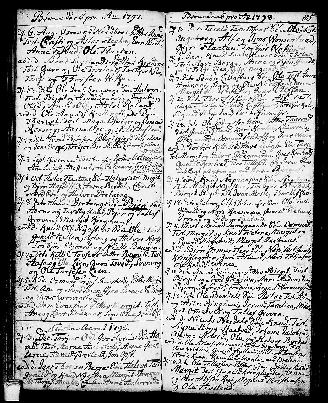 Vinje kirkebøker, AV/SAKO-A-312/F/Fa/L0002: Parish register (official) no. I 2, 1767-1814, p. 105