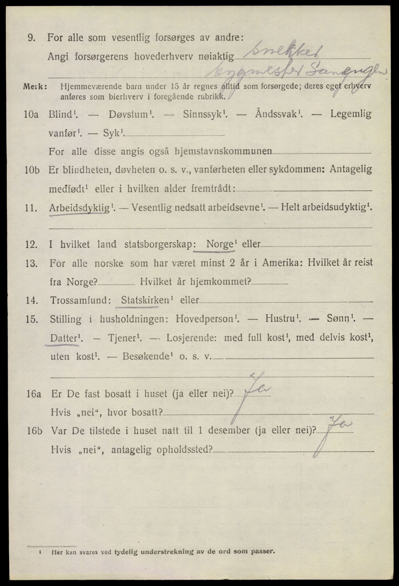 SAO, 1920 census for Glemmen, 1920, p. 7302