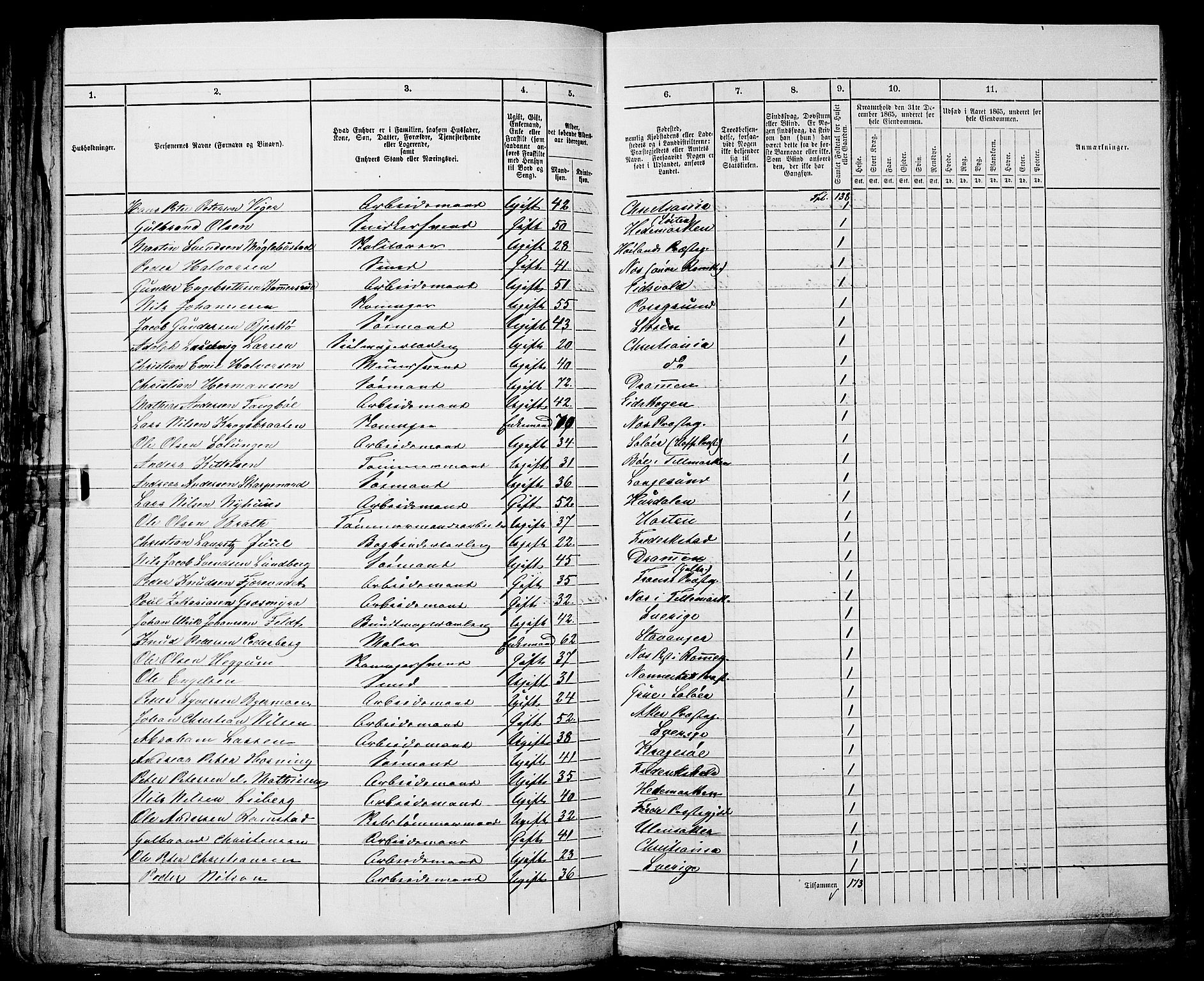RA, 1865 census for Kristiania, 1865, p. 716