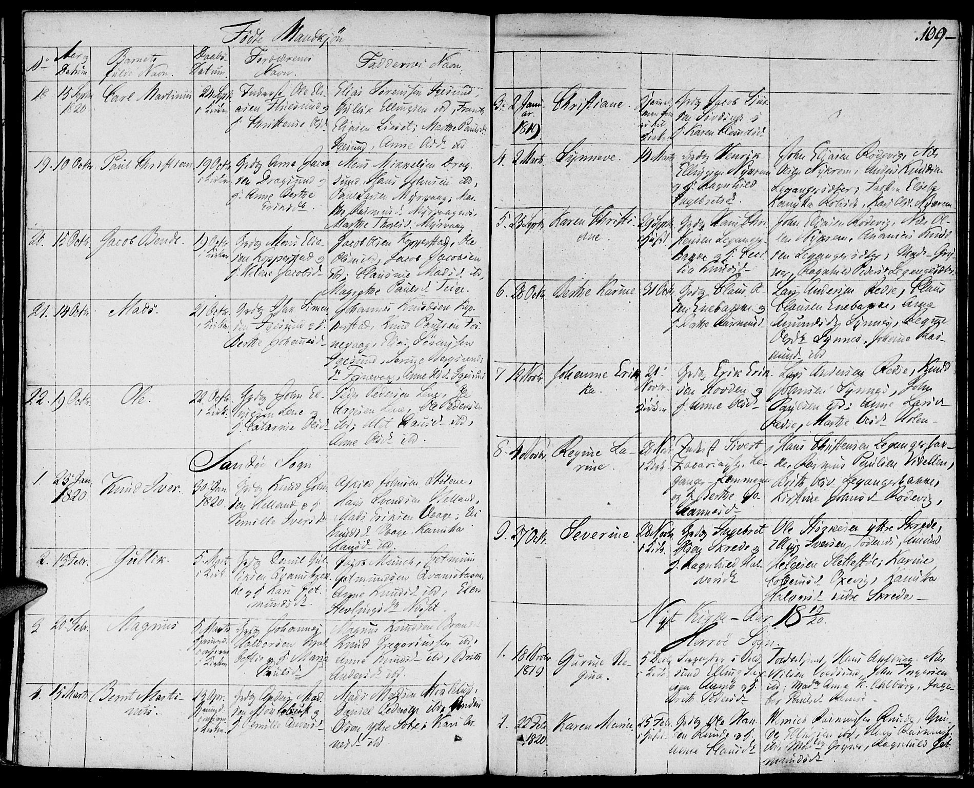 Ministerialprotokoller, klokkerbøker og fødselsregistre - Møre og Romsdal, AV/SAT-A-1454/507/L0068: Parish register (official) no. 507A03, 1789-1825, p. 109
