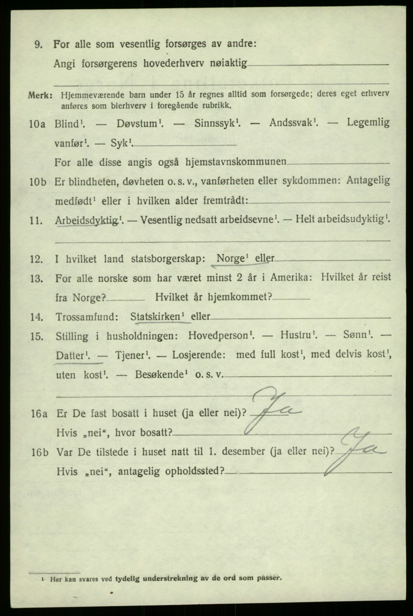 SAB, 1920 census for Samnanger, 1920, p. 5612