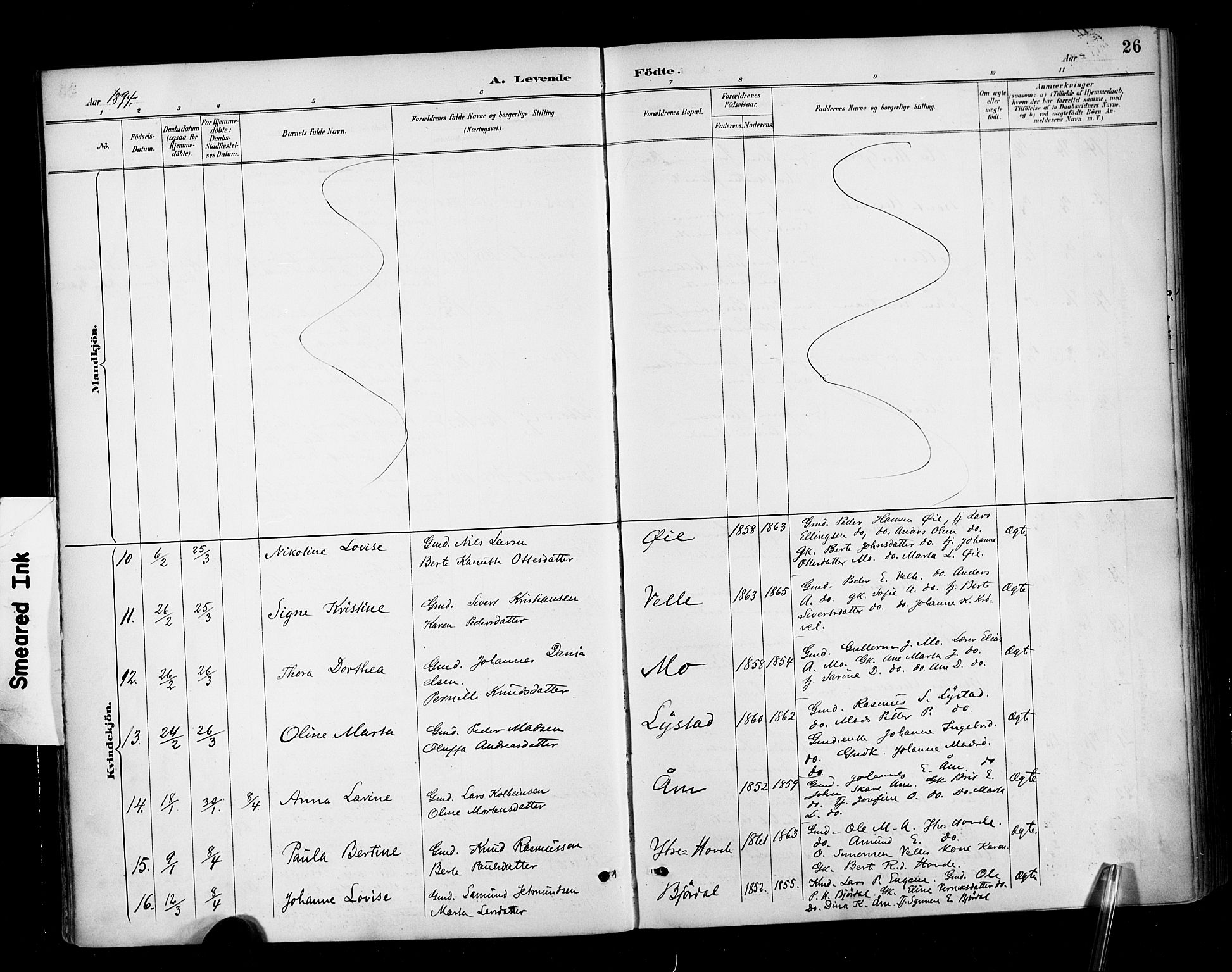 Ministerialprotokoller, klokkerbøker og fødselsregistre - Møre og Romsdal, AV/SAT-A-1454/513/L0177: Parish register (official) no. 513A04, 1890-1906, p. 26