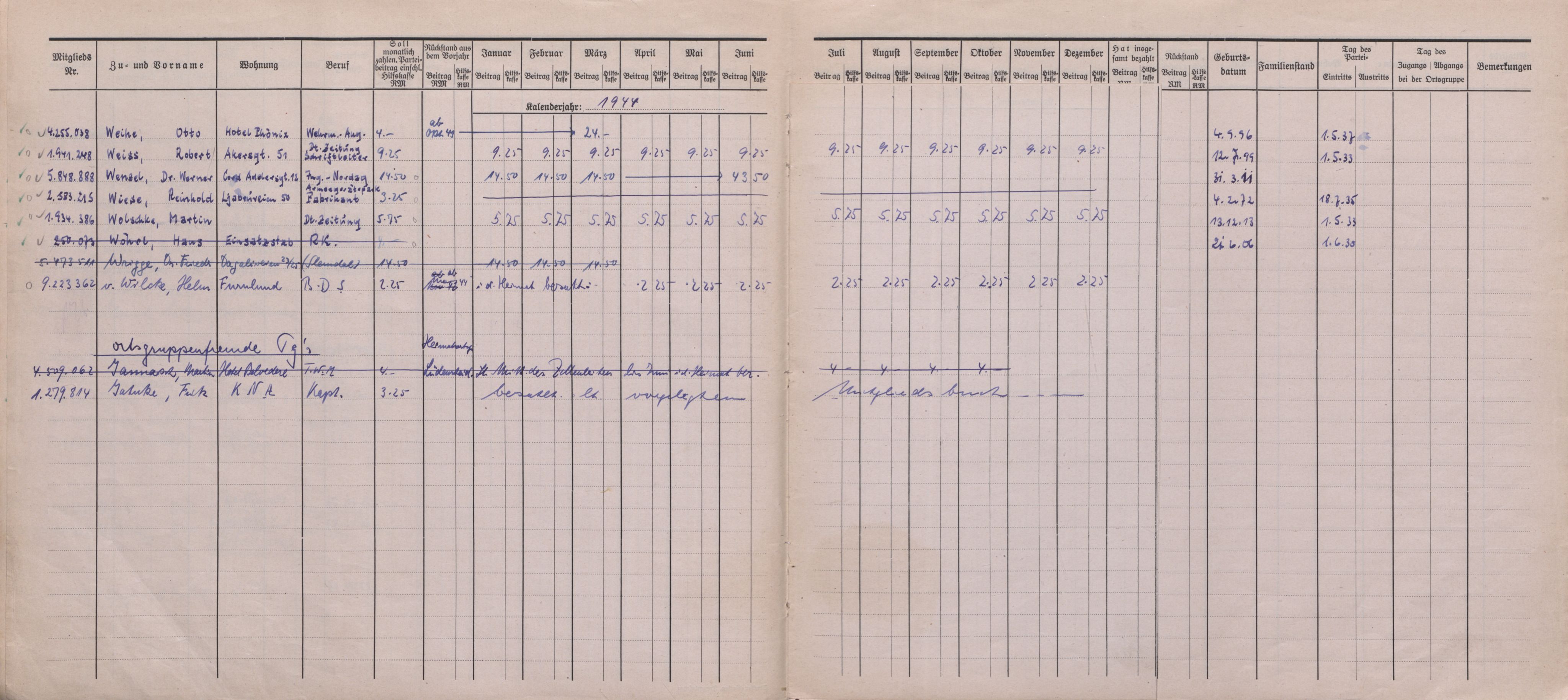 Forsvarets Overkommando. 2 kontor. Arkiv 11.4. Spredte tyske arkivsaker, AV/RA-RAFA-7031/D/Dar/Darb/L0016: Reichskommissariat - NSDAP in Norwegen, 1941-1944, p. 119