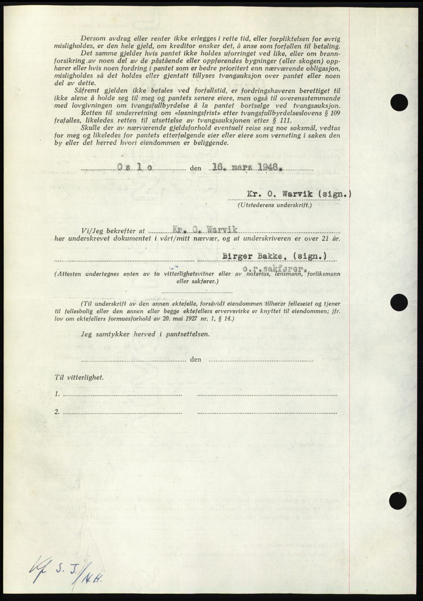 Nordmøre sorenskriveri, AV/SAT-A-4132/1/2/2Ca: Mortgage book no. B98, 1948-1948, Diary no: : 642/1948