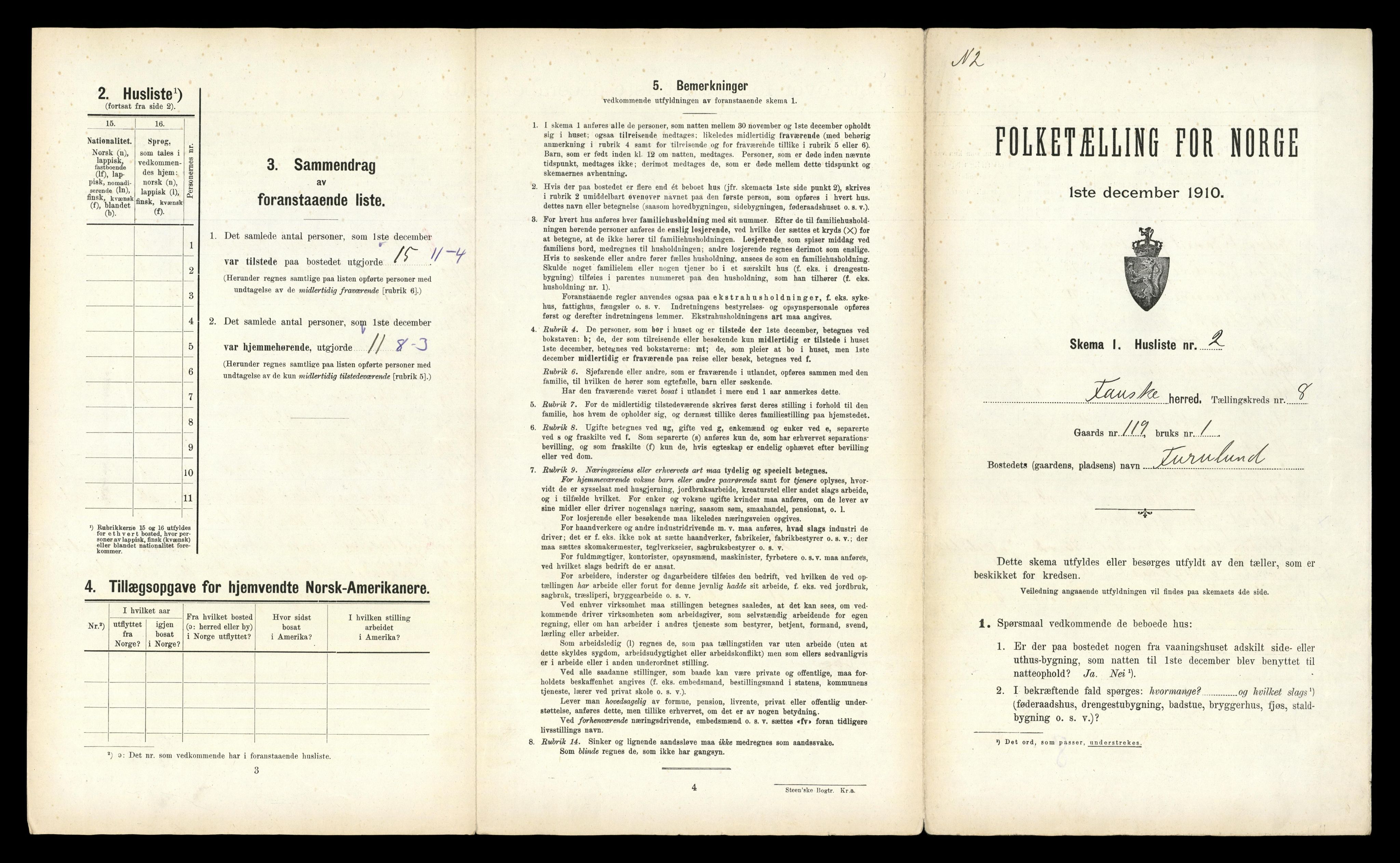 RA, 1910 census for Fauske, 1910, p. 396