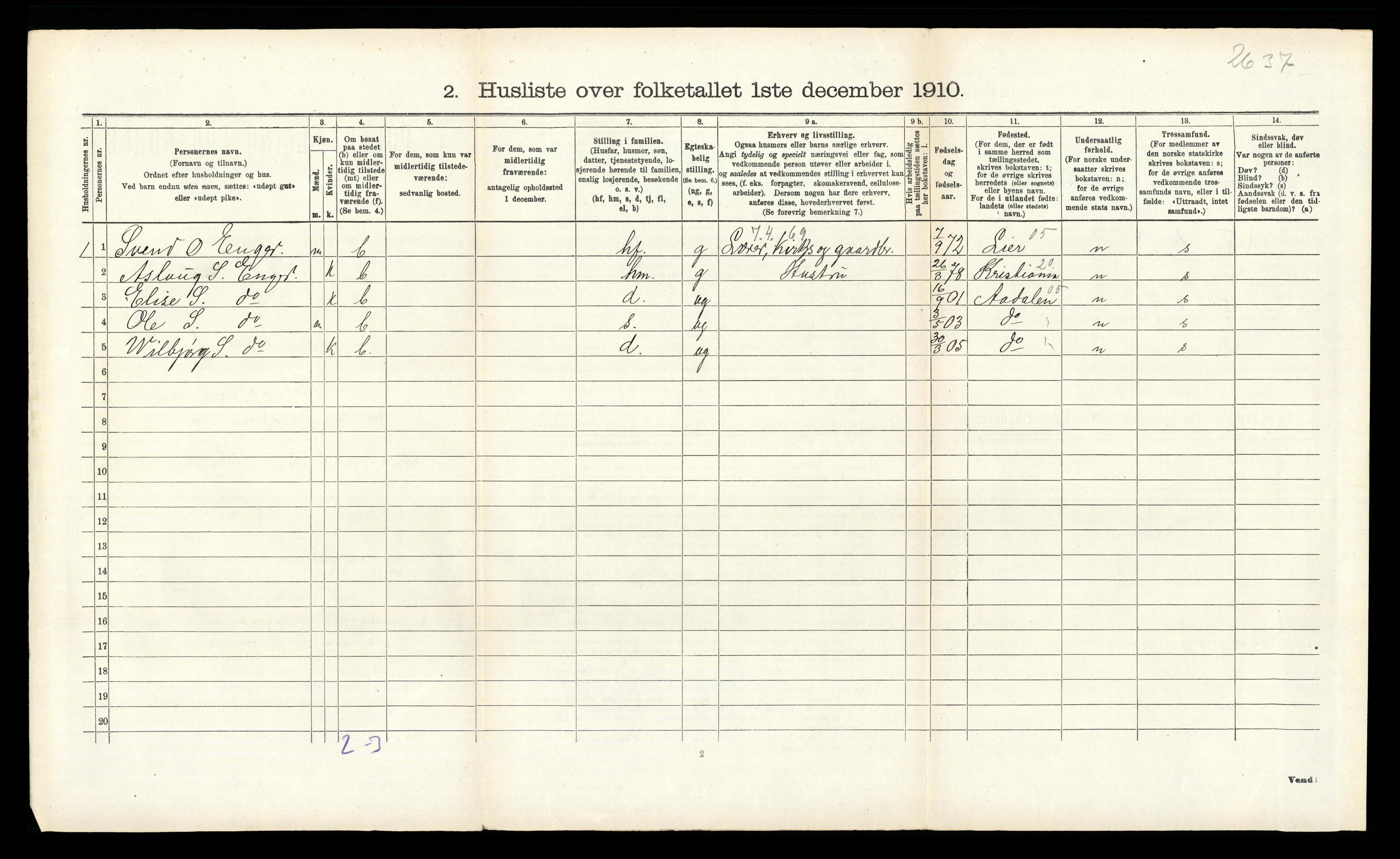 RA, 1910 census for Rollag, 1910, p. 358