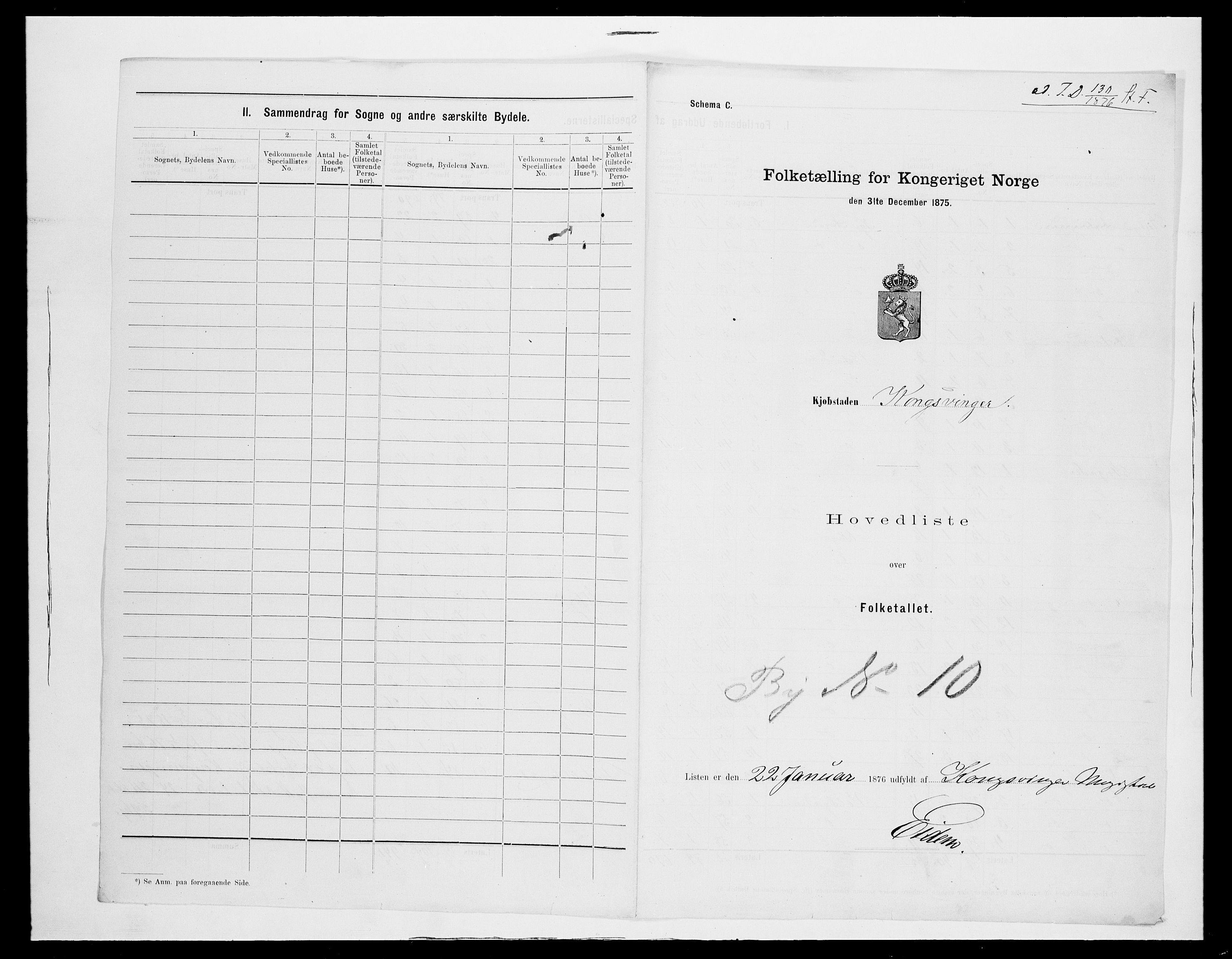 SAH, 1875 census for 0402B Vinger/Kongsvinger, 1875, p. 5