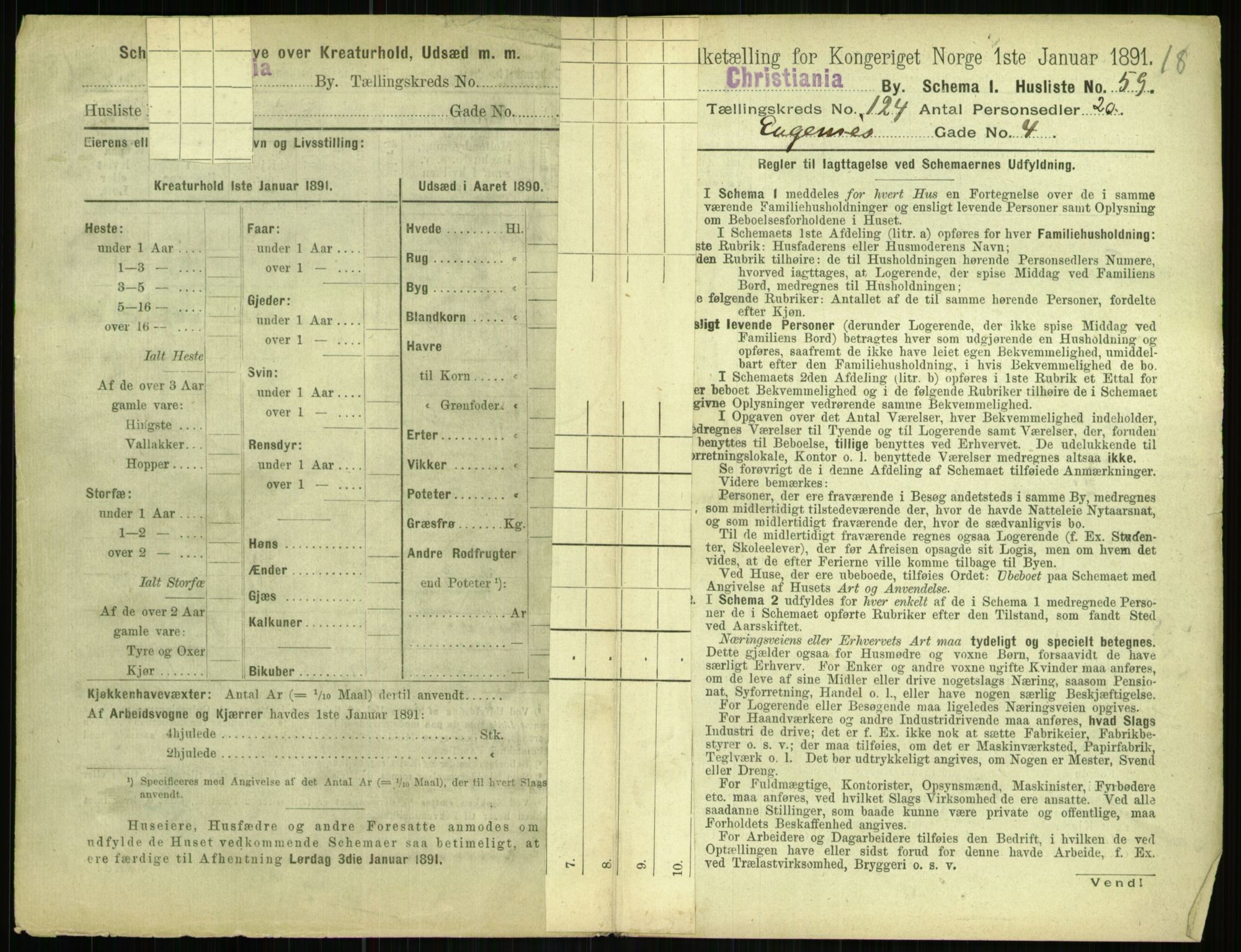 RA, 1891 census for 0301 Kristiania, 1891, p. 65341