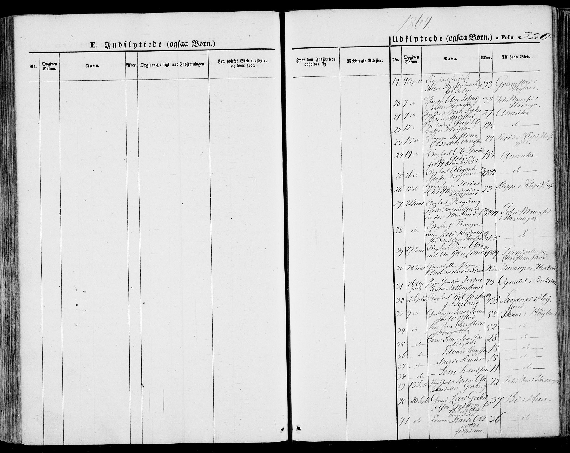 Lye sokneprestkontor, AV/SAST-A-101794/001/30BA/L0007: Parish register (official) no. A 6, 1856-1871, p. 320