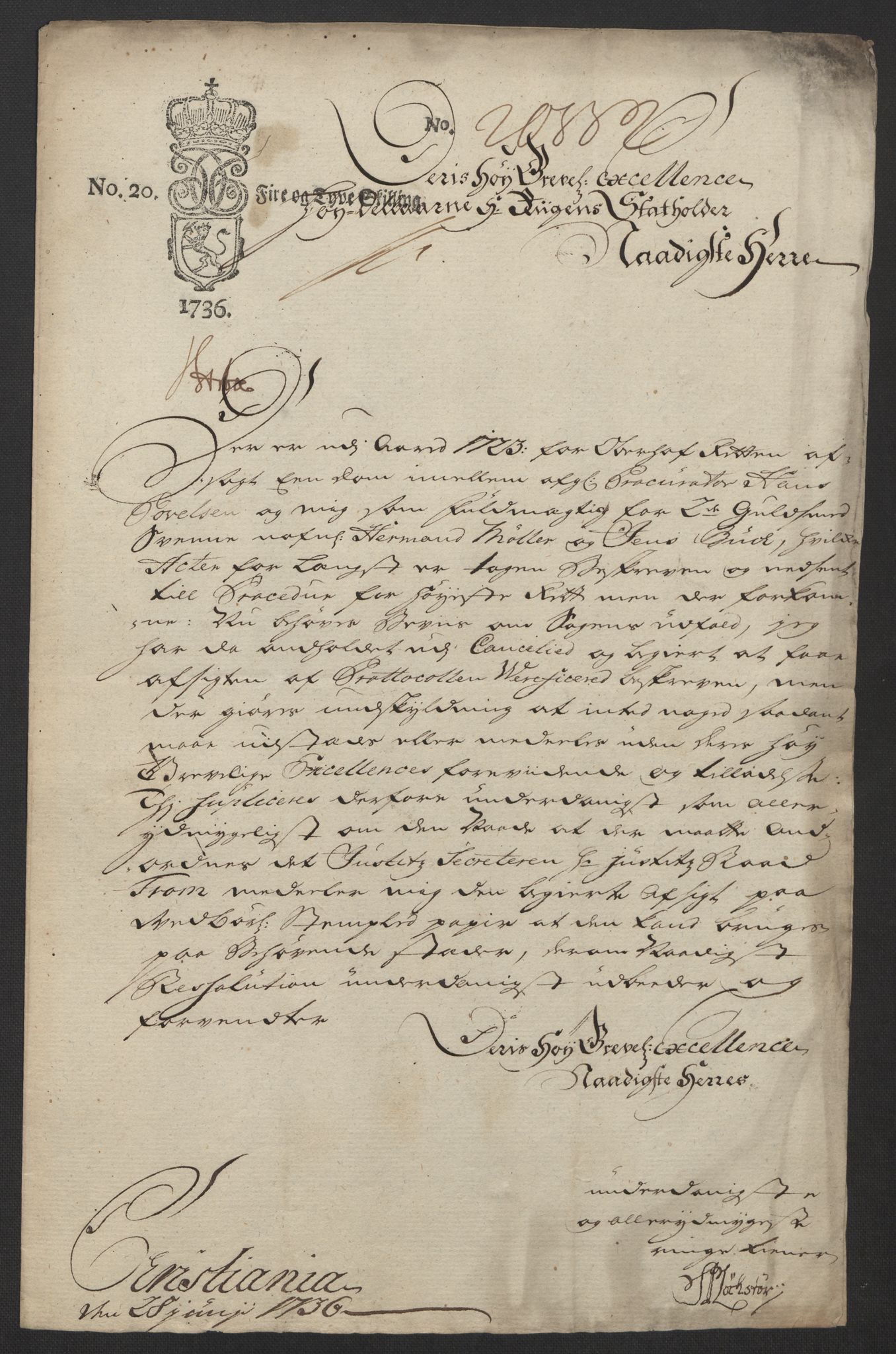 Stattholderembetet 1572-1771, AV/RA-EA-2870/Ef/L0108: Brev fra embetsmenn og andre, 1735-1736, p. 295