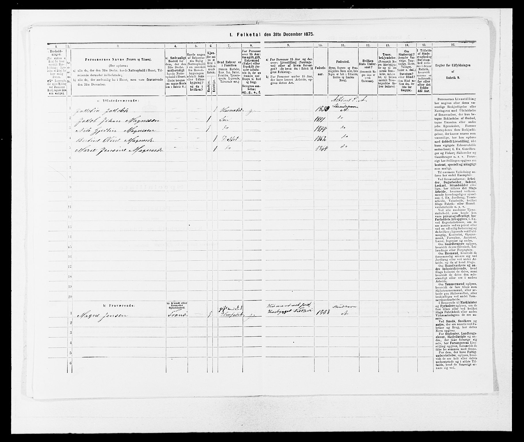 SAB, 1875 census for 1247P Askøy, 1875, p. 454