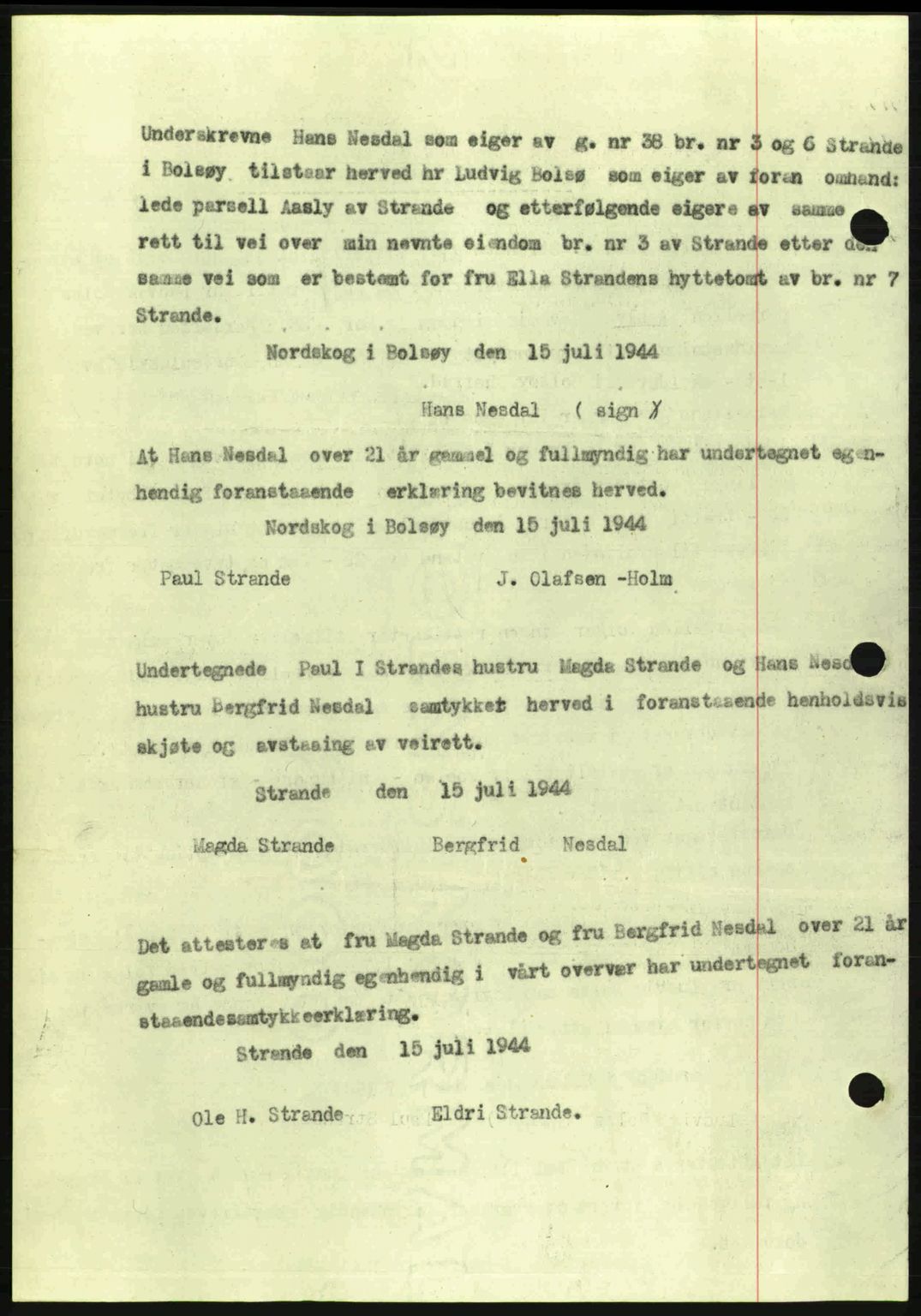 Romsdal sorenskriveri, SAT/A-4149/1/2/2C: Mortgage book no. A16, 1944-1944, Diary no: : 1116/1944