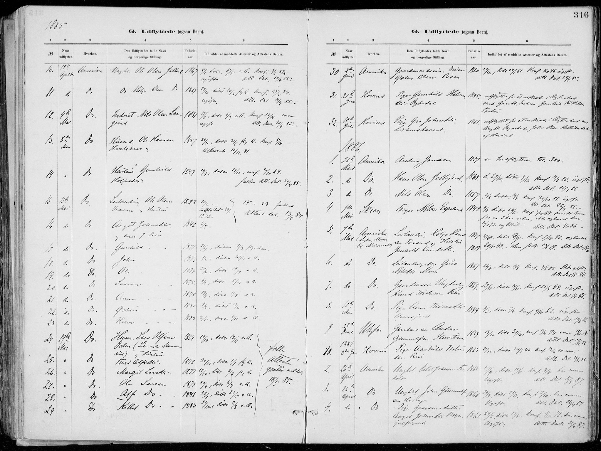 Tinn kirkebøker, AV/SAKO-A-308/F/Fa/L0007: Parish register (official) no. I 7, 1878-1922, p. 316