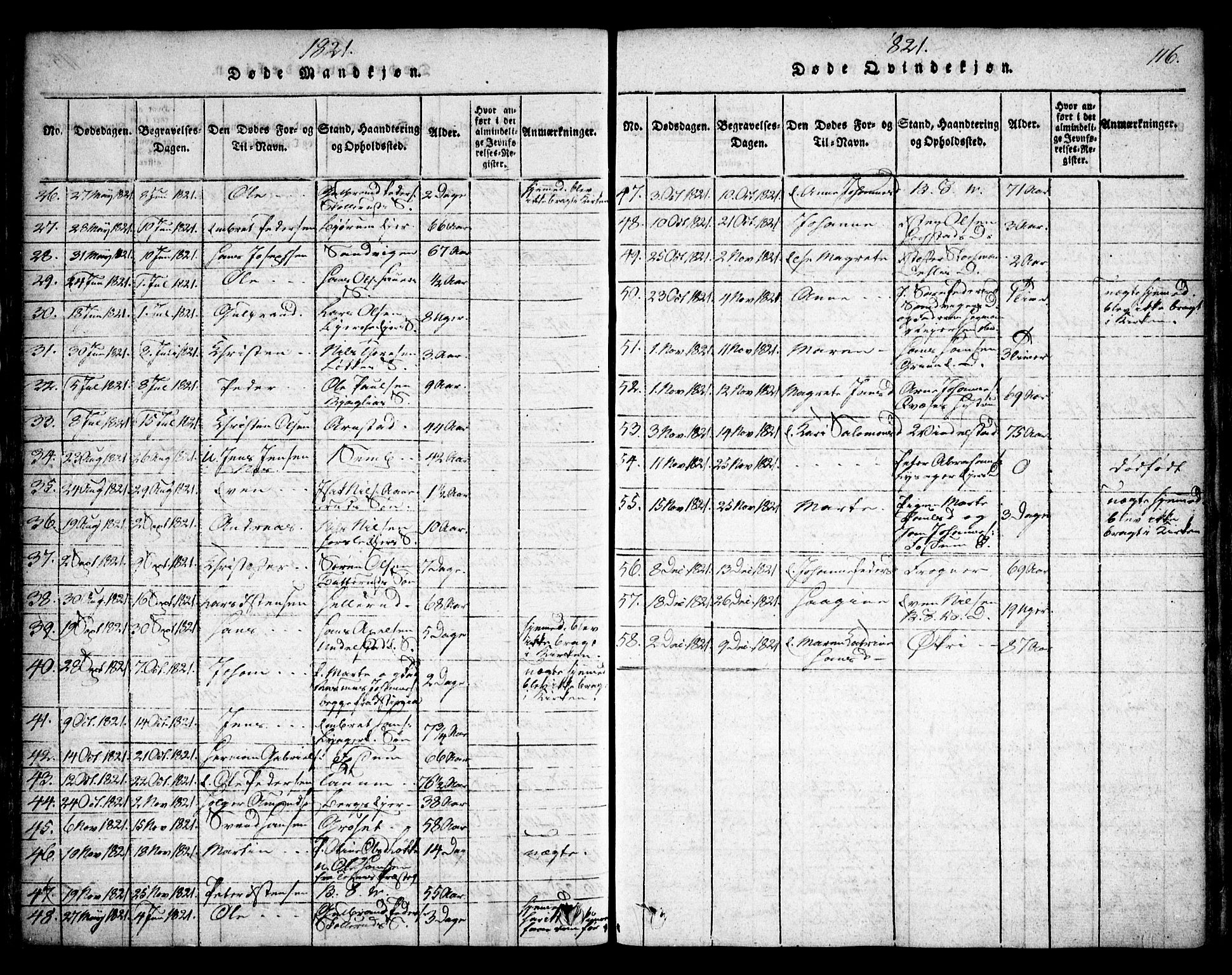 Asker prestekontor Kirkebøker, SAO/A-10256a/F/Fa/L0006: Parish register (official) no. I 6, 1814-1824, p. 116