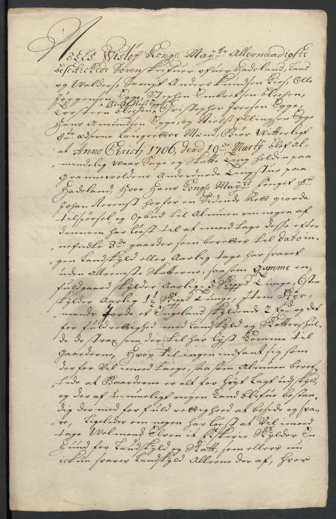 Rentekammeret inntil 1814, Reviderte regnskaper, Fogderegnskap, AV/RA-EA-4092/R18/L1303: Fogderegnskap Hadeland, Toten og Valdres, 1705, p. 121