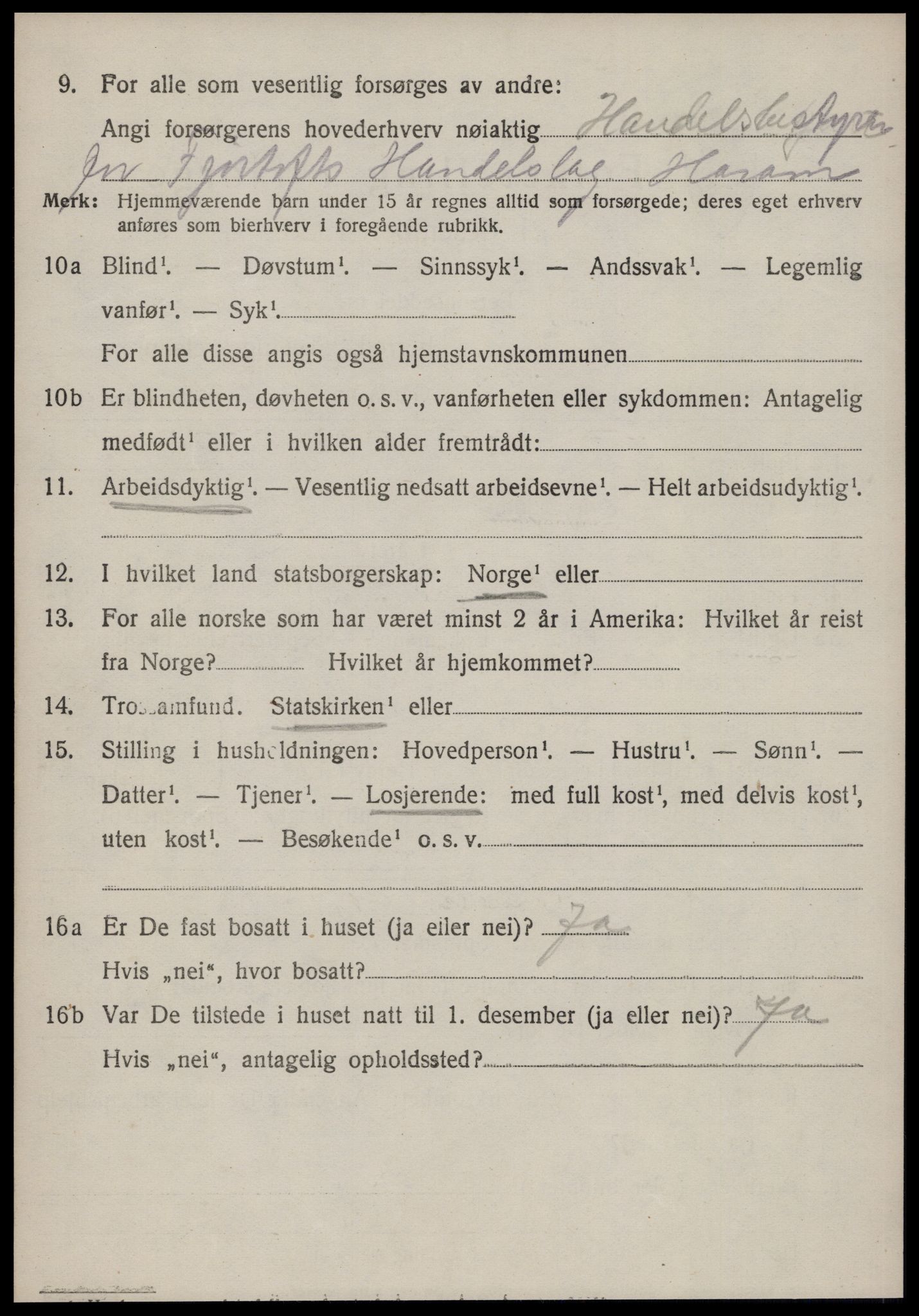 SAT, 1920 census for Haram, 1920, p. 2200