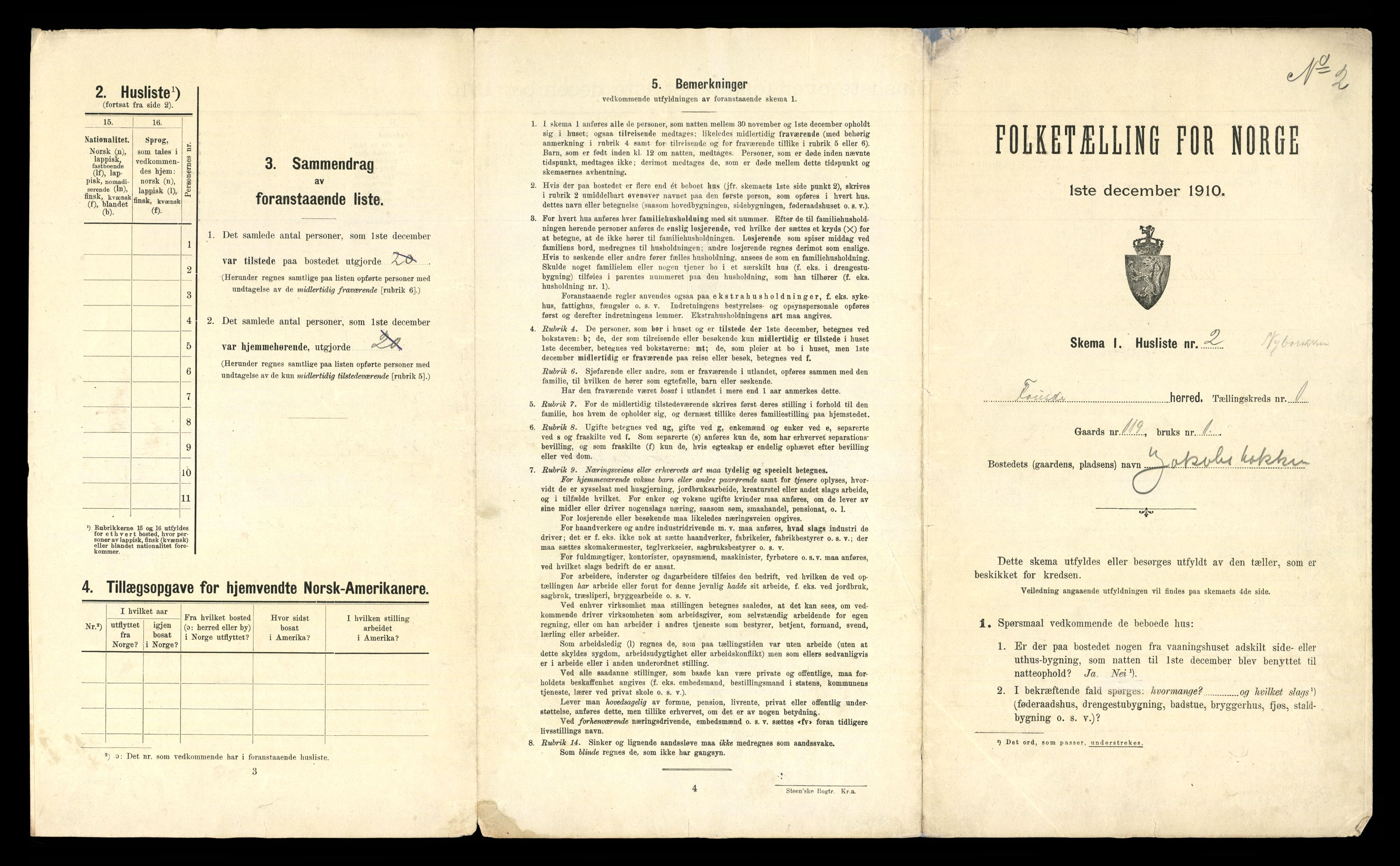 RA, 1910 census for Fauske, 1910, p. 86