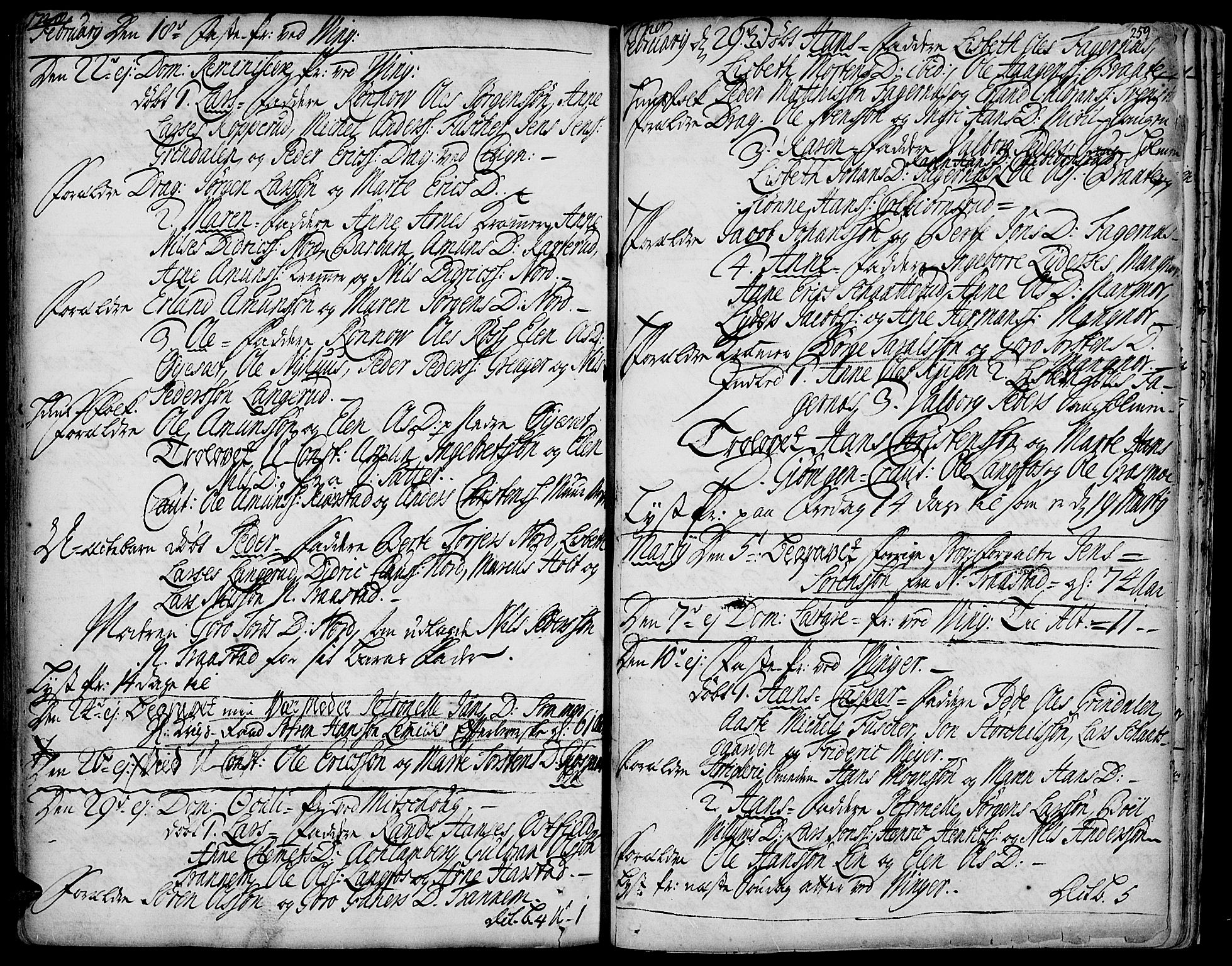 Vinger prestekontor, SAH/PREST-024/H/Ha/Haa/L0001: Parish register (official) no. 1, 1689-1729, p. 259