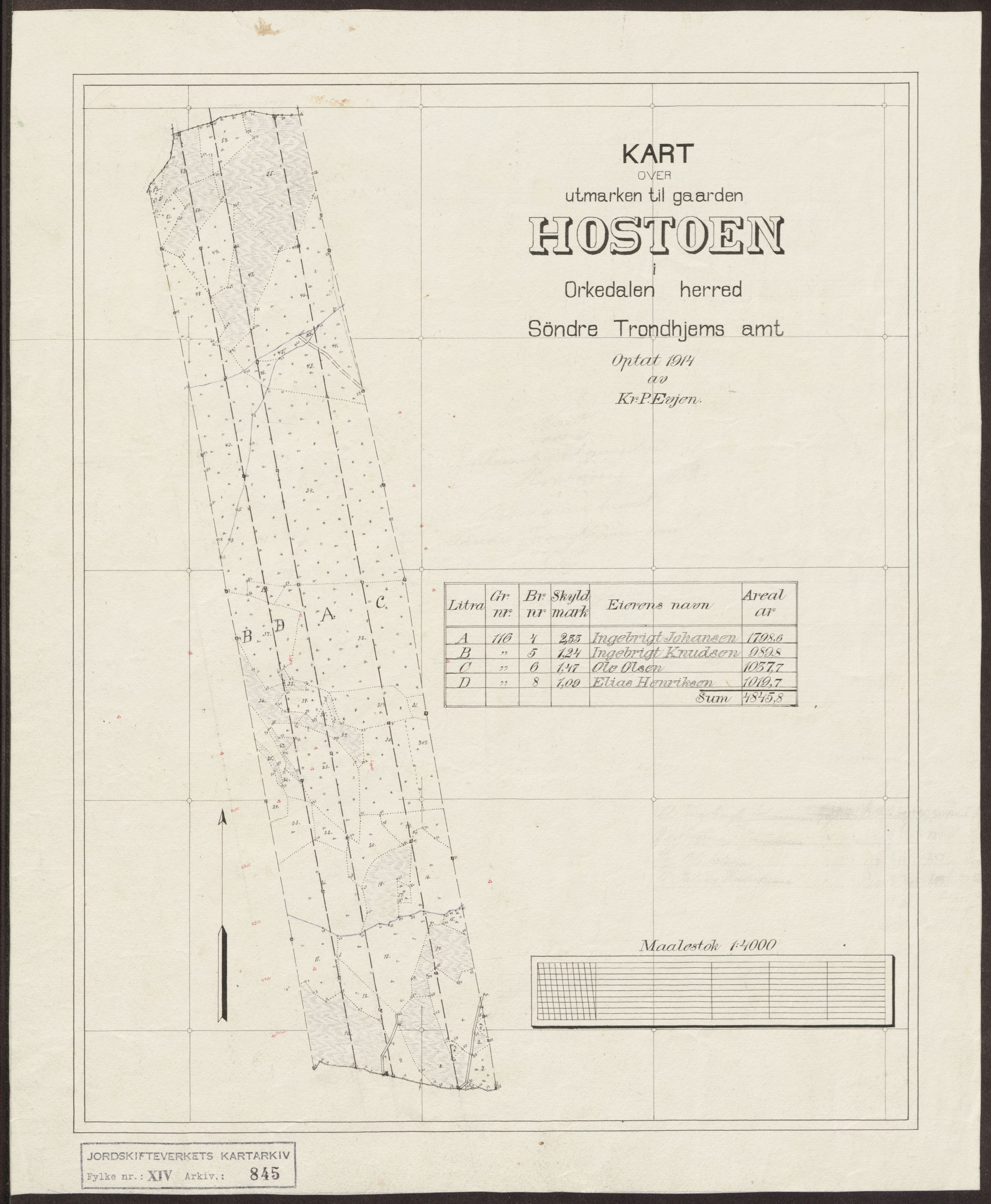 Jordskifteverkets kartarkiv, AV/RA-S-3929/T, 1859-1988, p. 1302