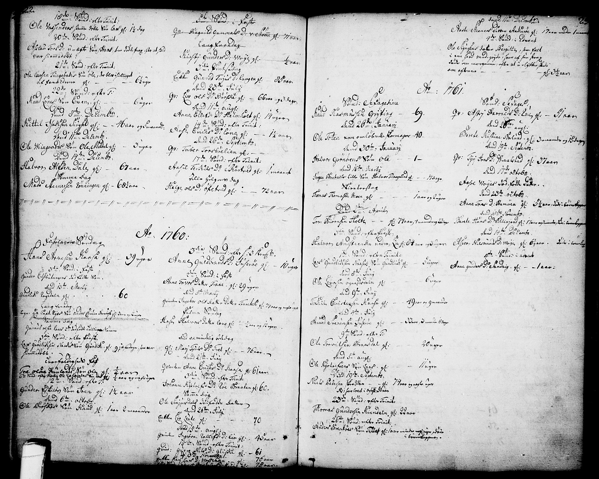 Drangedal kirkebøker, SAKO/A-258/F/Fa/L0001: Parish register (official) no. 1, 1697-1767, p. 22-23