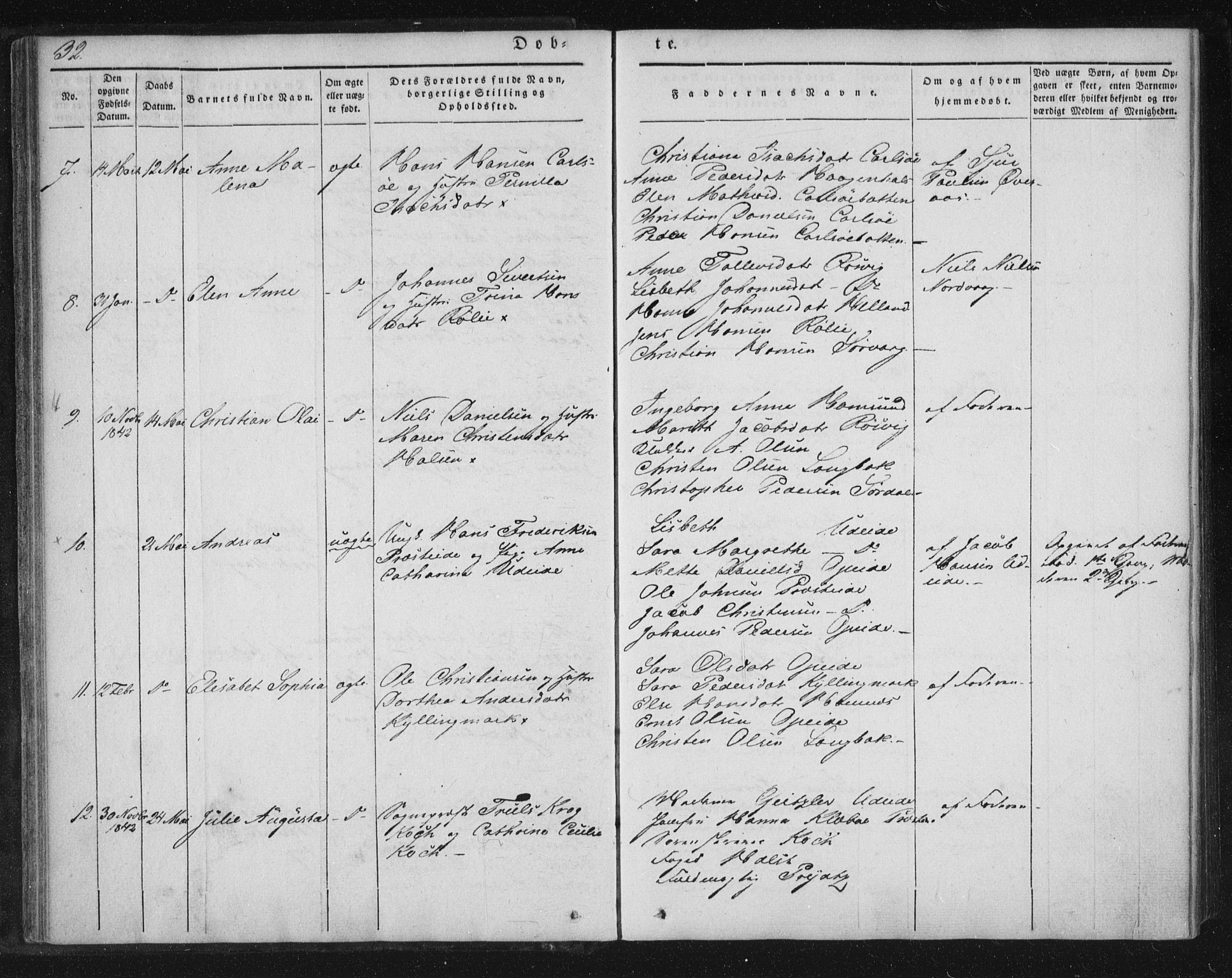 Ministerialprotokoller, klokkerbøker og fødselsregistre - Nordland, SAT/A-1459/859/L0843: Parish register (official) no. 859A03, 1840-1848, p. 32
