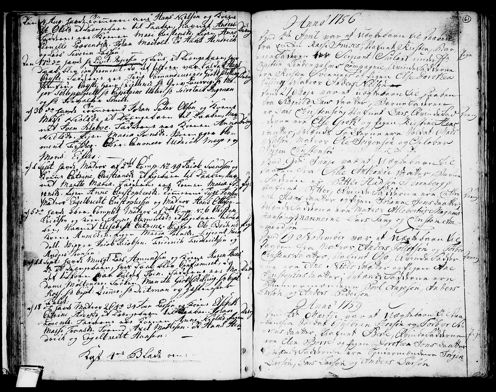 Stavern kirkebøker, SAKO/A-318/F/Fa/L0001: Parish register (official) no. 1, 1756-1782, p. 61