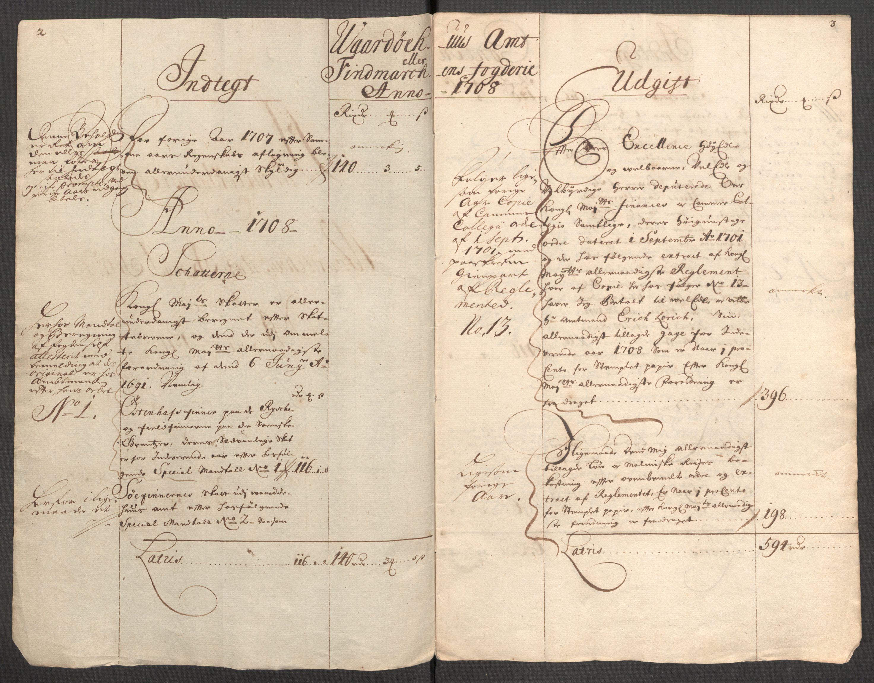 Rentekammeret inntil 1814, Reviderte regnskaper, Fogderegnskap, AV/RA-EA-4092/R69/L4854: Fogderegnskap Finnmark/Vardøhus, 1707-1708, p. 112