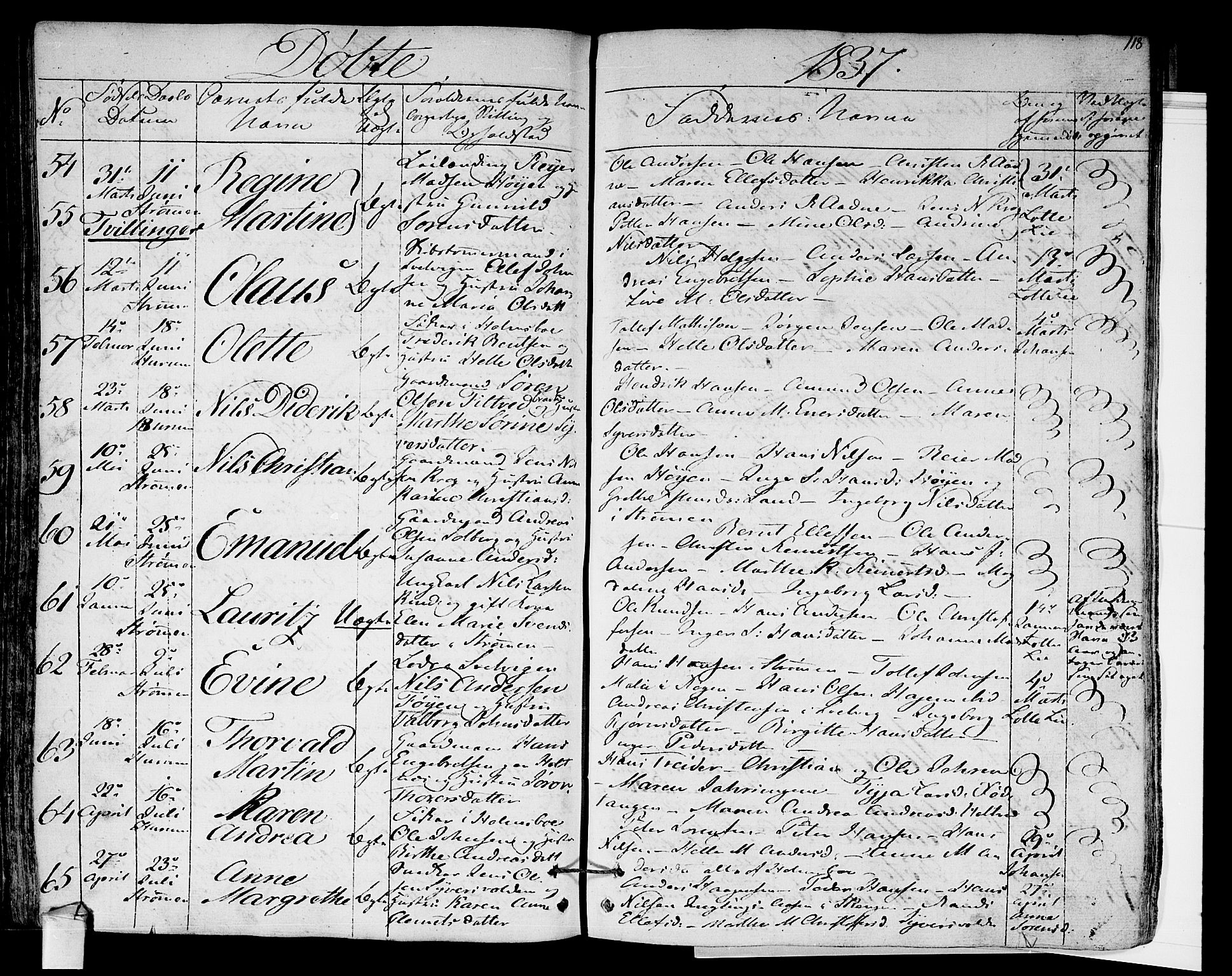 Hurum kirkebøker, AV/SAKO-A-229/F/Fa/L0010: Parish register (official) no. 10, 1827-1846, p. 118