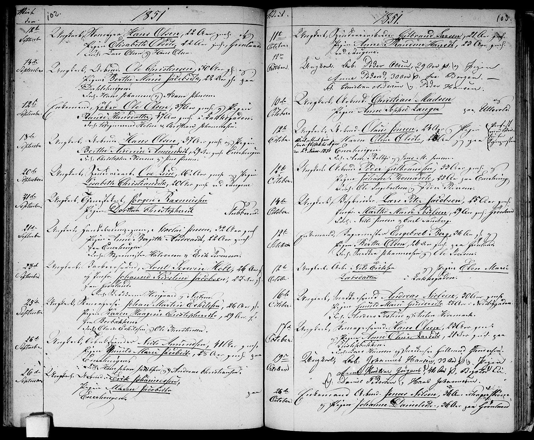 Aker prestekontor kirkebøker, SAO/A-10861/G/L0011: Parish register (copy) no. 11, 1846-1859, p. 102-103