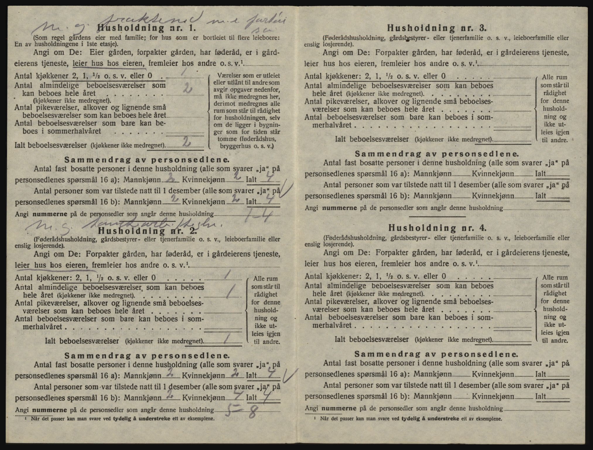 SAO, 1920 census for Glemmen, 1920, p. 834