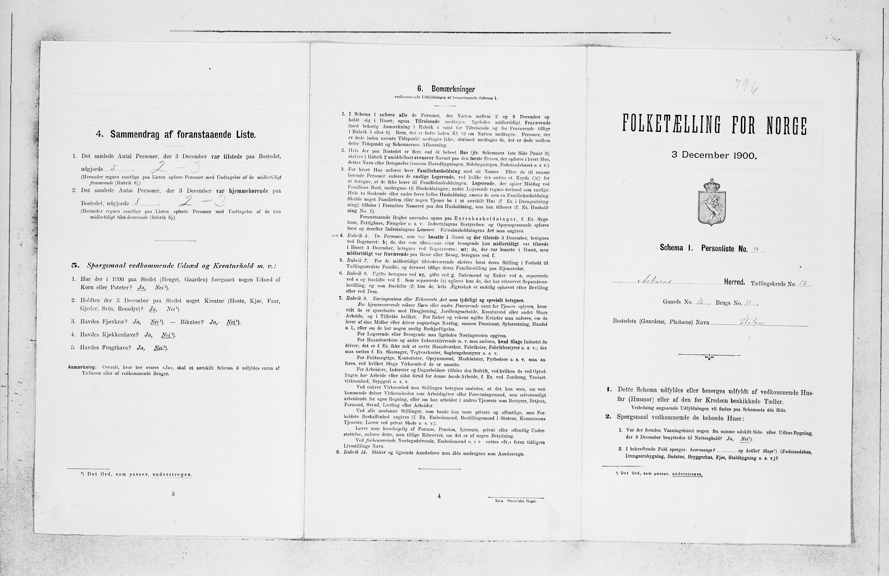 SAB, 1900 census for Askøy, 1900, p. 1601