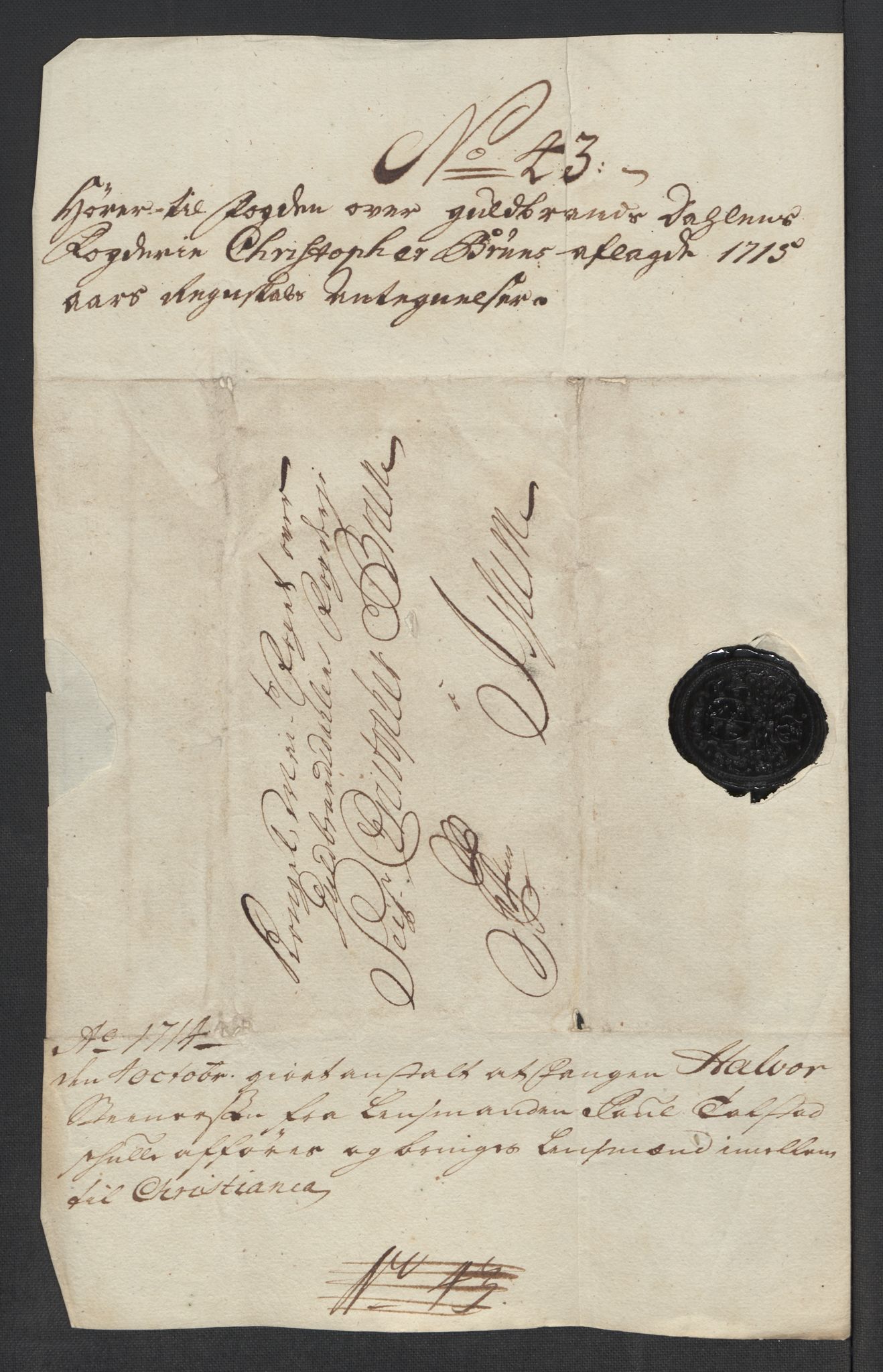 Rentekammeret inntil 1814, Reviderte regnskaper, Fogderegnskap, AV/RA-EA-4092/R17/L1185: Fogderegnskap Gudbrandsdal, 1715, p. 211