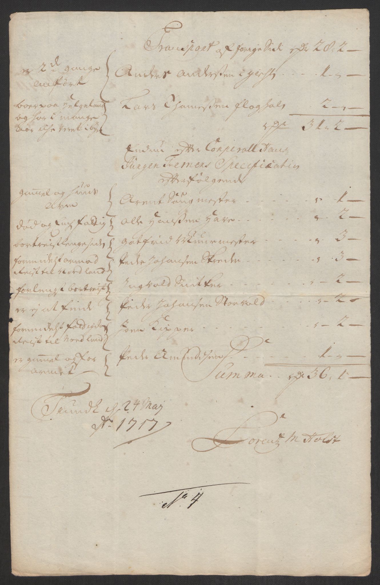 Rentekammeret inntil 1814, Reviderte regnskaper, Byregnskaper, RA/EA-4066/R/Rs/L0507: [S3] Kontribusjonsregnskap, 1699-1711, p. 406