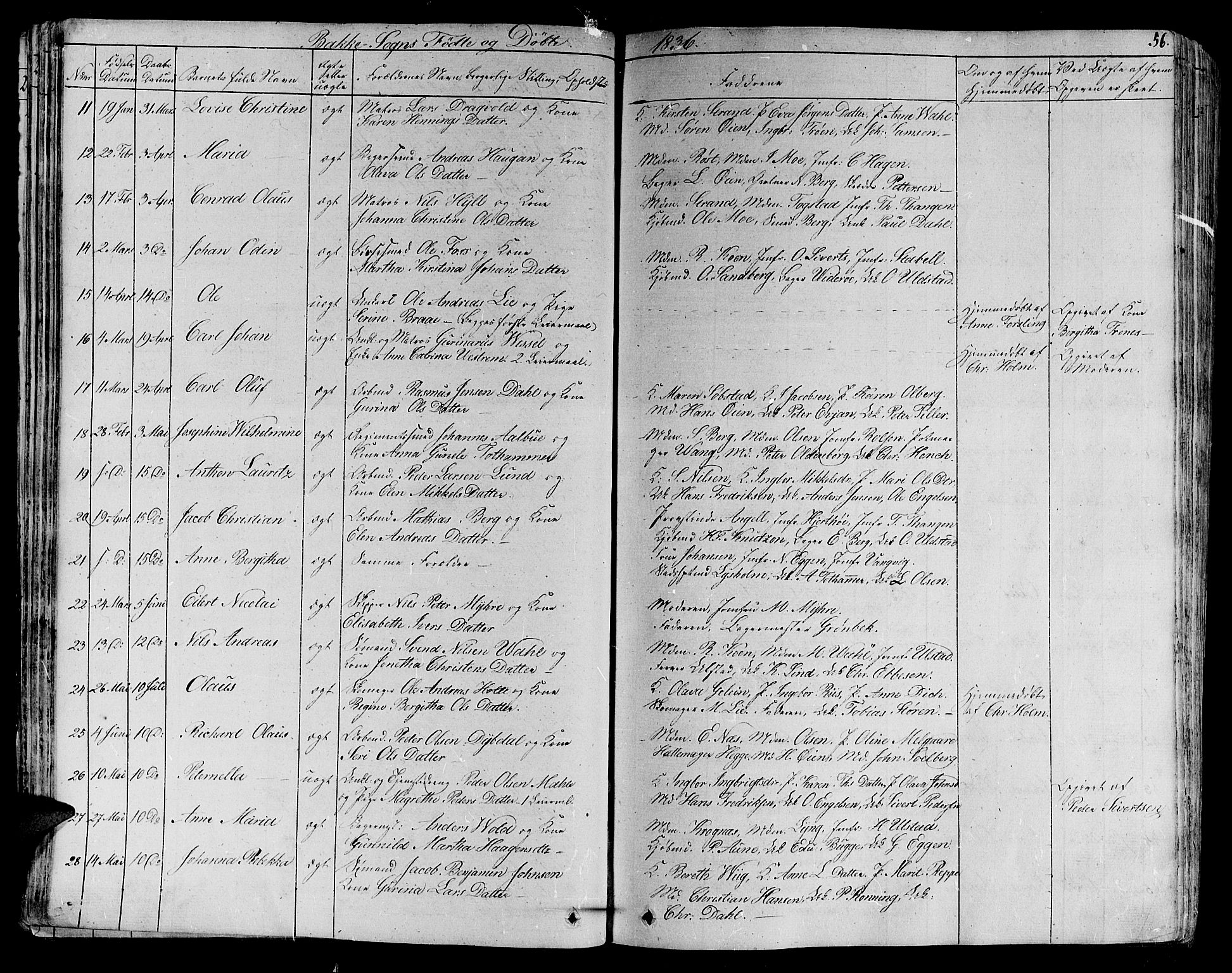Ministerialprotokoller, klokkerbøker og fødselsregistre - Sør-Trøndelag, SAT/A-1456/606/L0287: Parish register (official) no. 606A04 /2, 1826-1840, p. 56