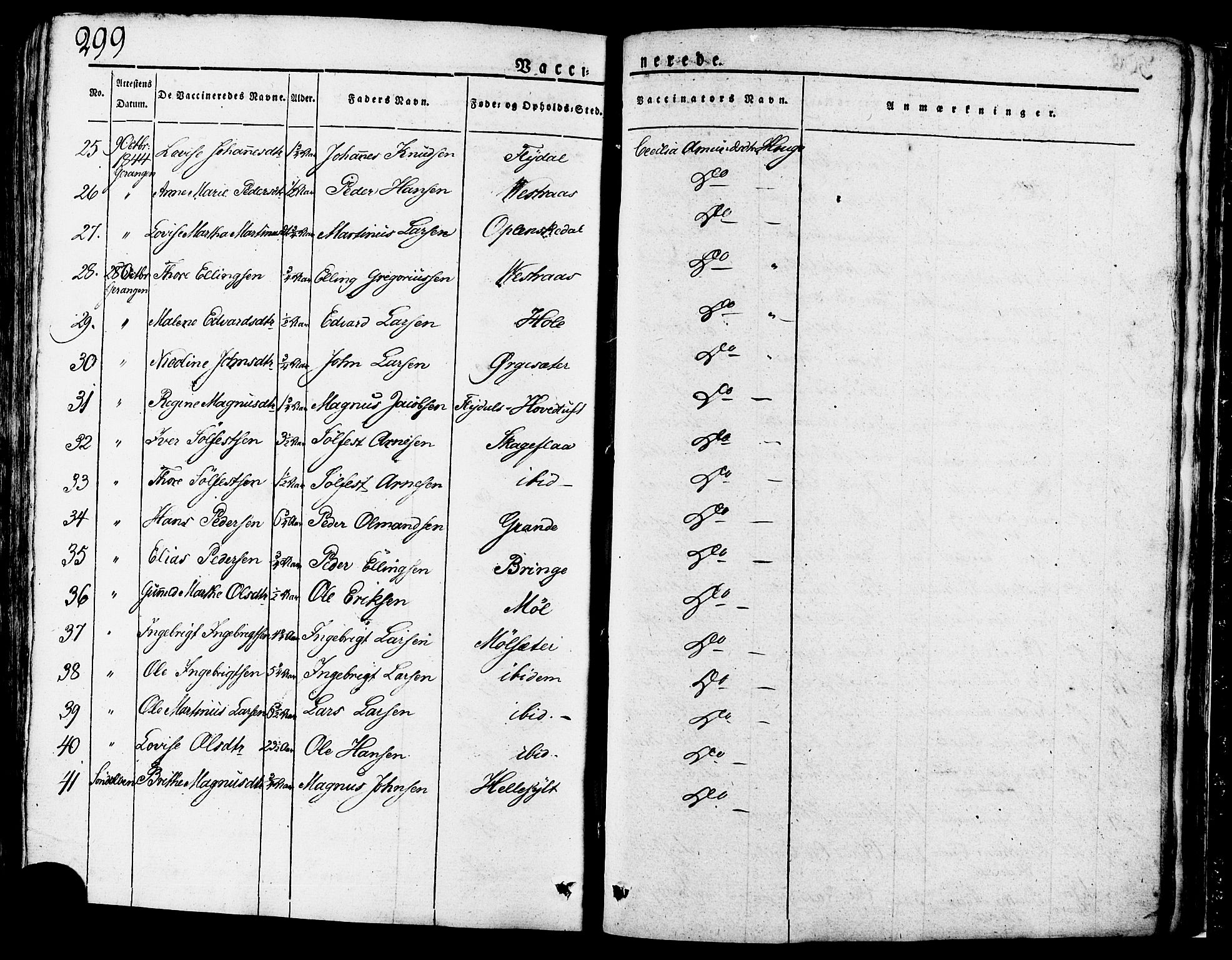 Ministerialprotokoller, klokkerbøker og fødselsregistre - Møre og Romsdal, AV/SAT-A-1454/517/L0221: Parish register (official) no. 517A01, 1827-1858, p. 299