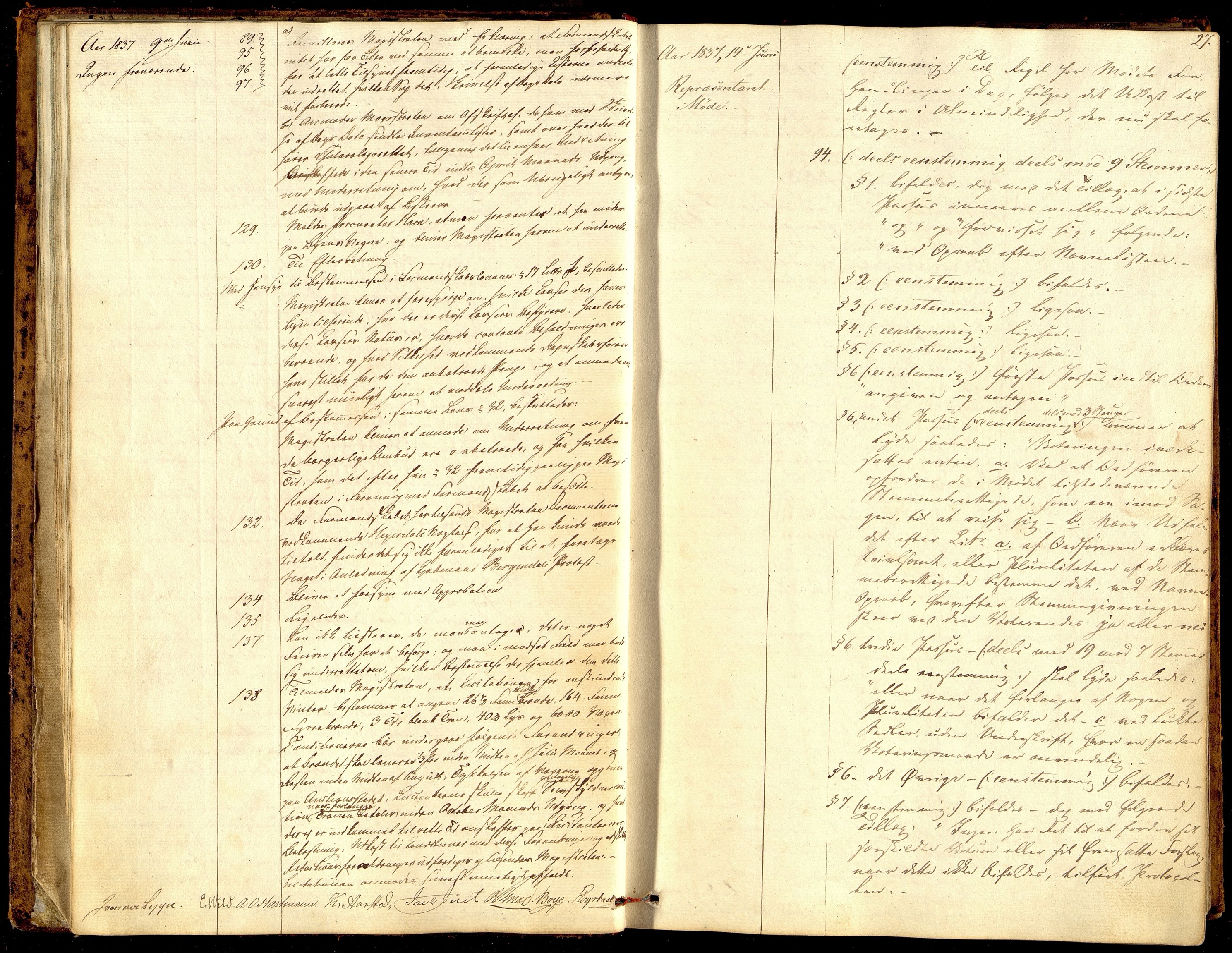 Kristiansand By - Formannskapet, ARKSOR/1001KG120/A/Aa/L0001: Møtebok (d), 1837-1842