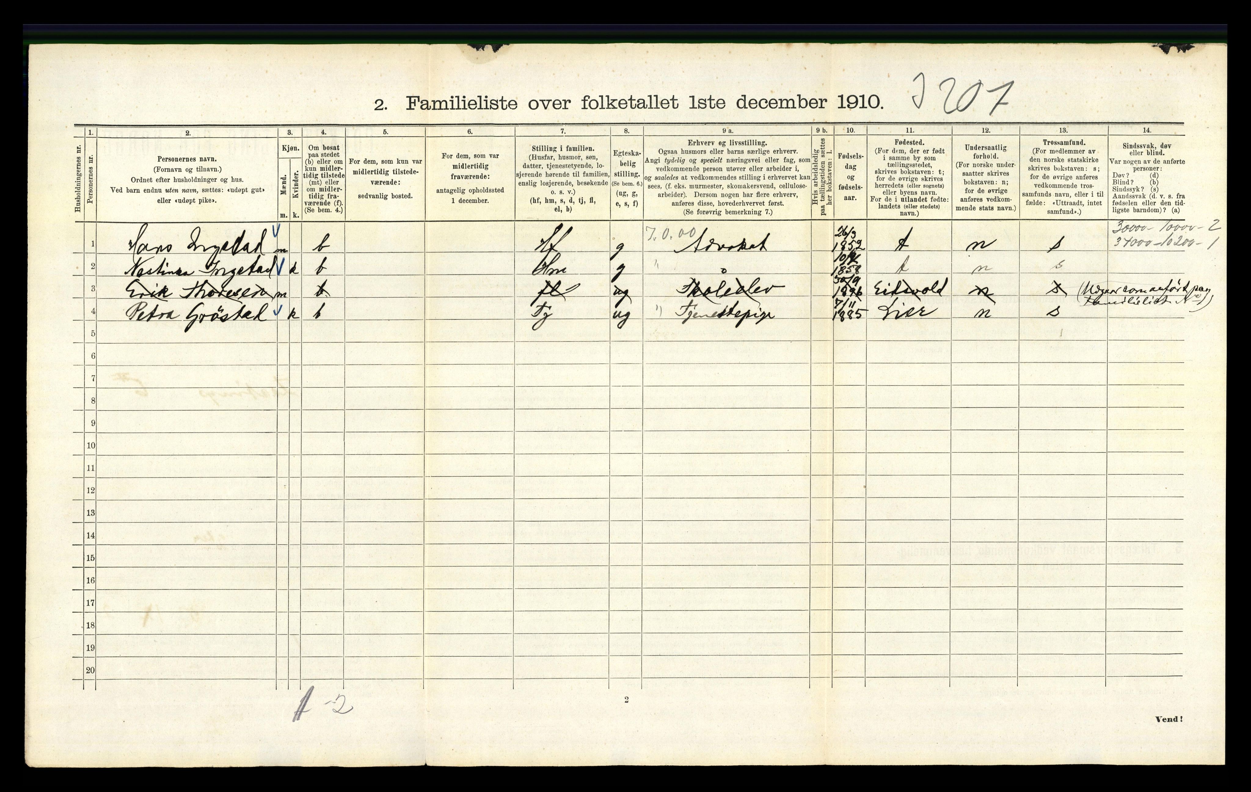 RA, 1910 census for Kristiania, 1910, p. 23372