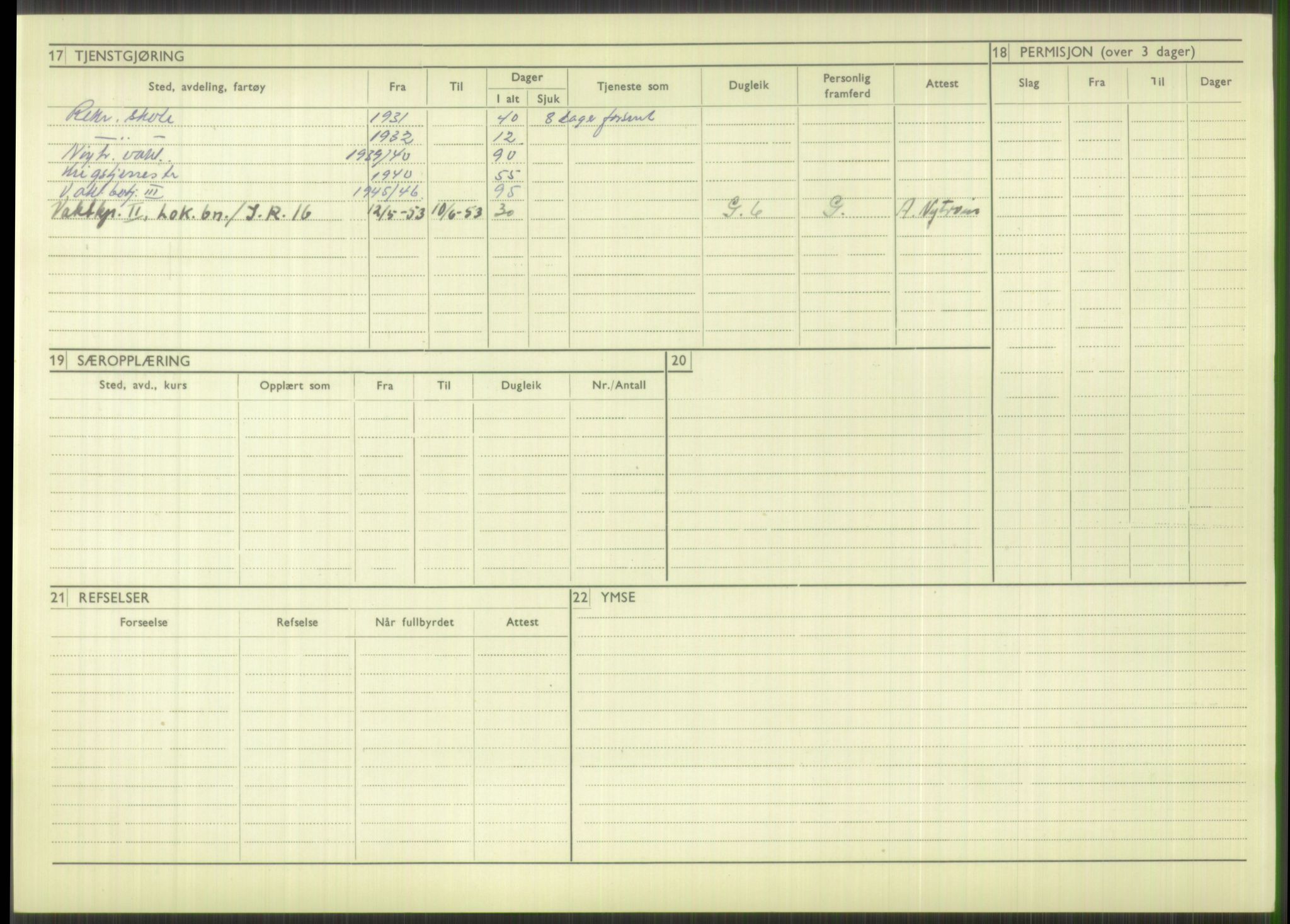 Forsvaret, Troms infanteriregiment nr. 16, AV/RA-RAFA-3146/P/Pa/L0015: Rulleblad for regimentets menige mannskaper, årsklasse 1931, 1931, p. 1024