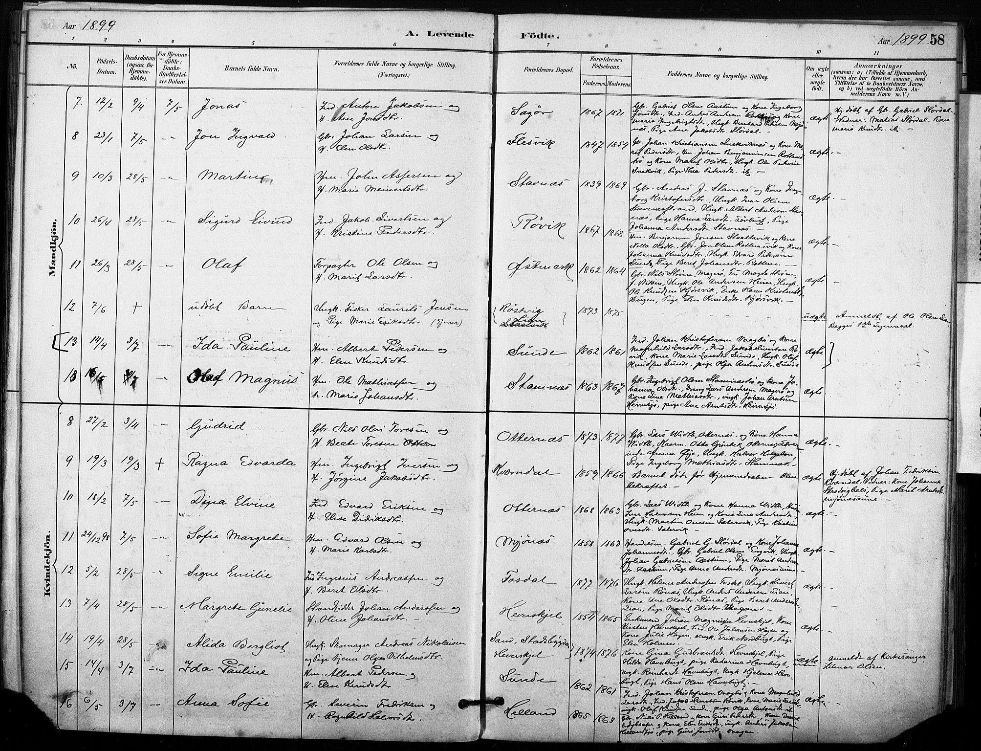 Ministerialprotokoller, klokkerbøker og fødselsregistre - Sør-Trøndelag, SAT/A-1456/633/L0518: Parish register (official) no. 633A01, 1884-1906, p. 58
