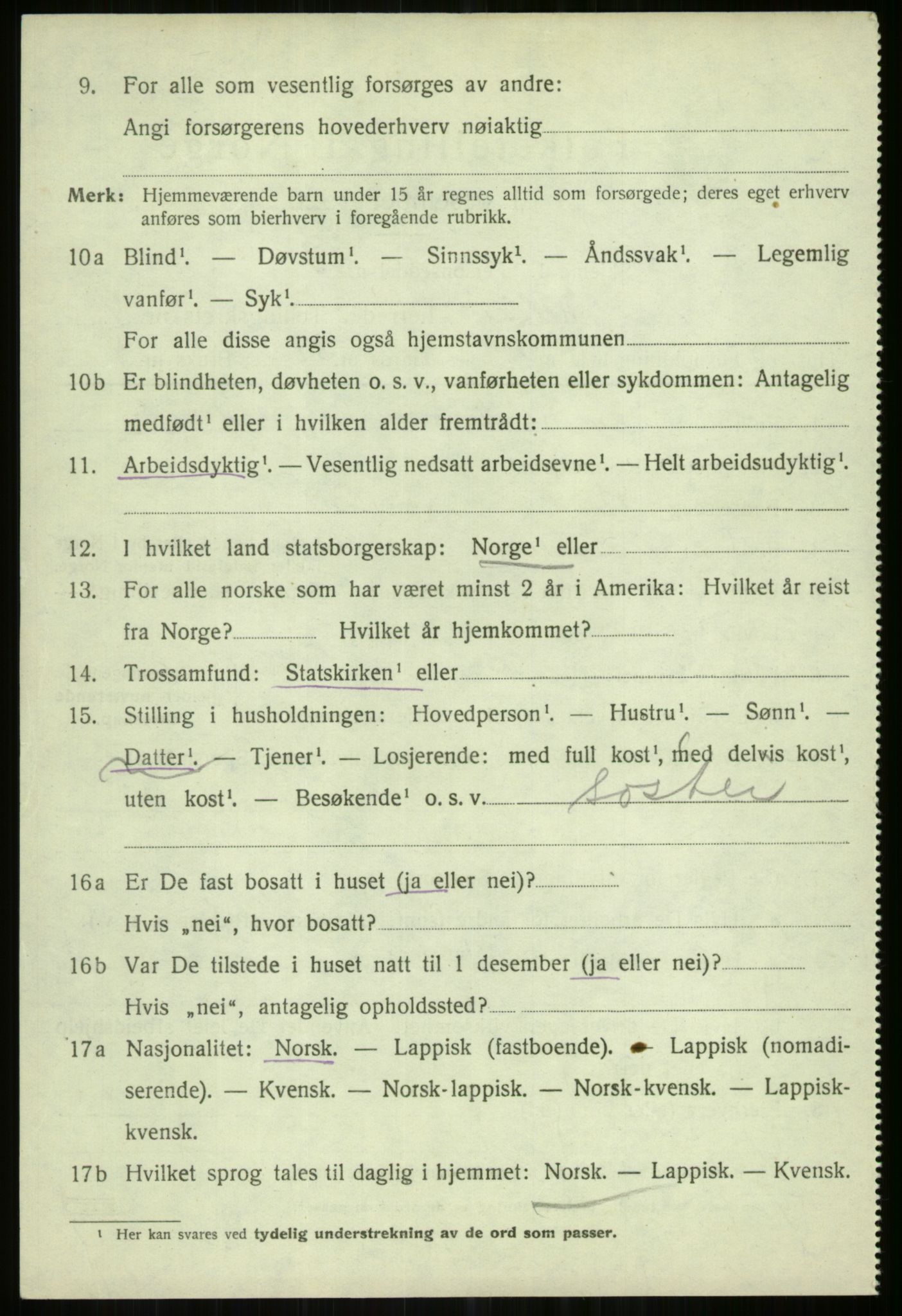 SATØ, 1920 census for Helgøy, 1920, p. 3530