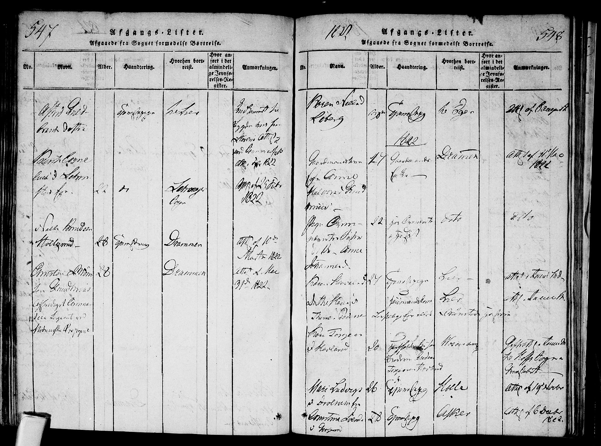 Modum kirkebøker, AV/SAKO-A-234/F/Fa/L0004: Parish register (official) no. 4, 1818-1824, p. 547-548