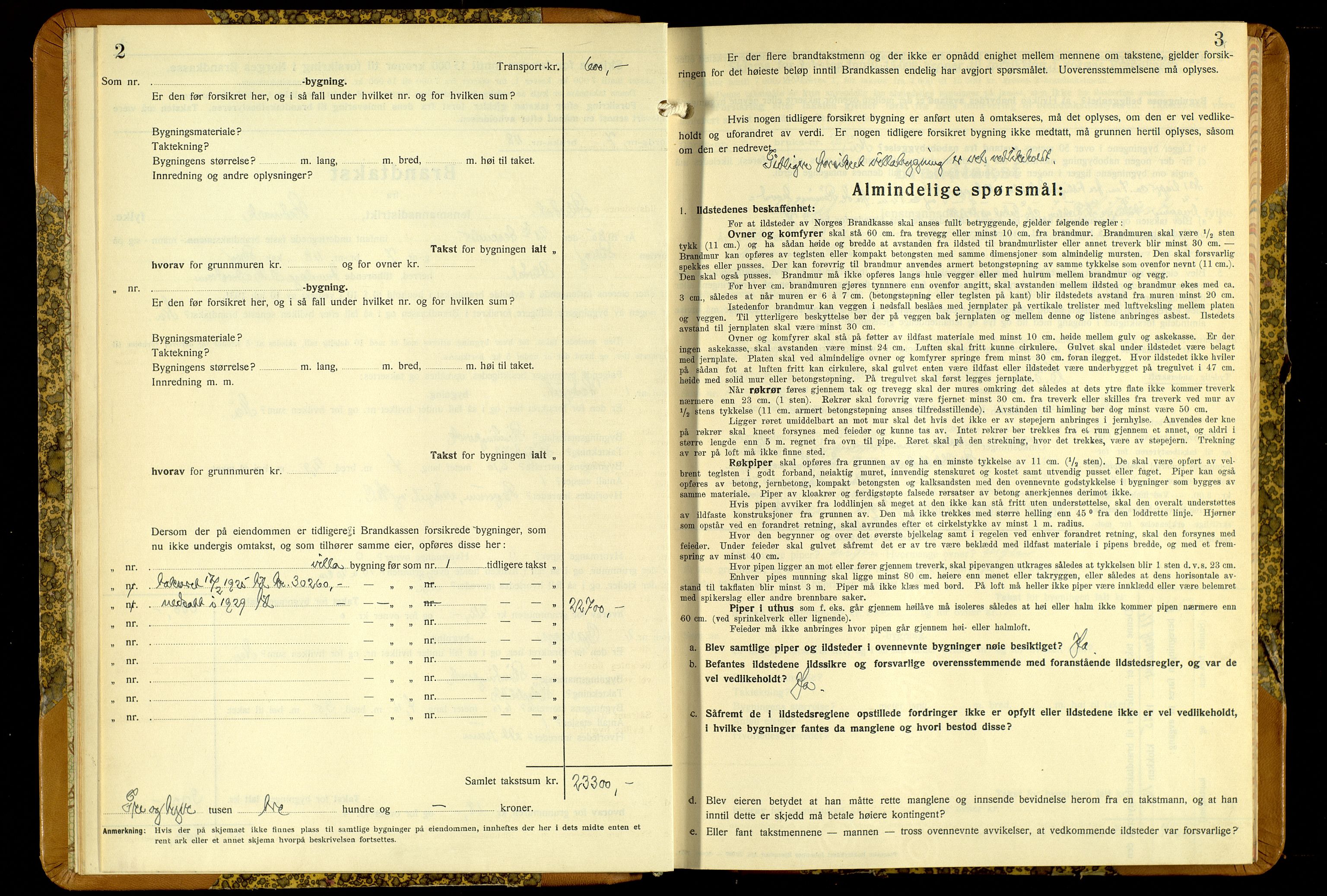 Norges Brannkasse, Alvdal og Folldal, AV/SAH-NBRANA-026/F/L0006: Branntakstprotokoll, 1935-1955, p. 2-3