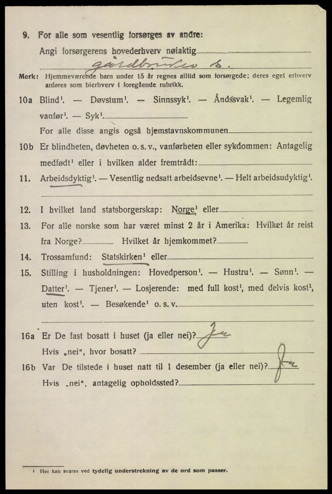 SAK, 1920 census for Hidra, 1920, p. 3499