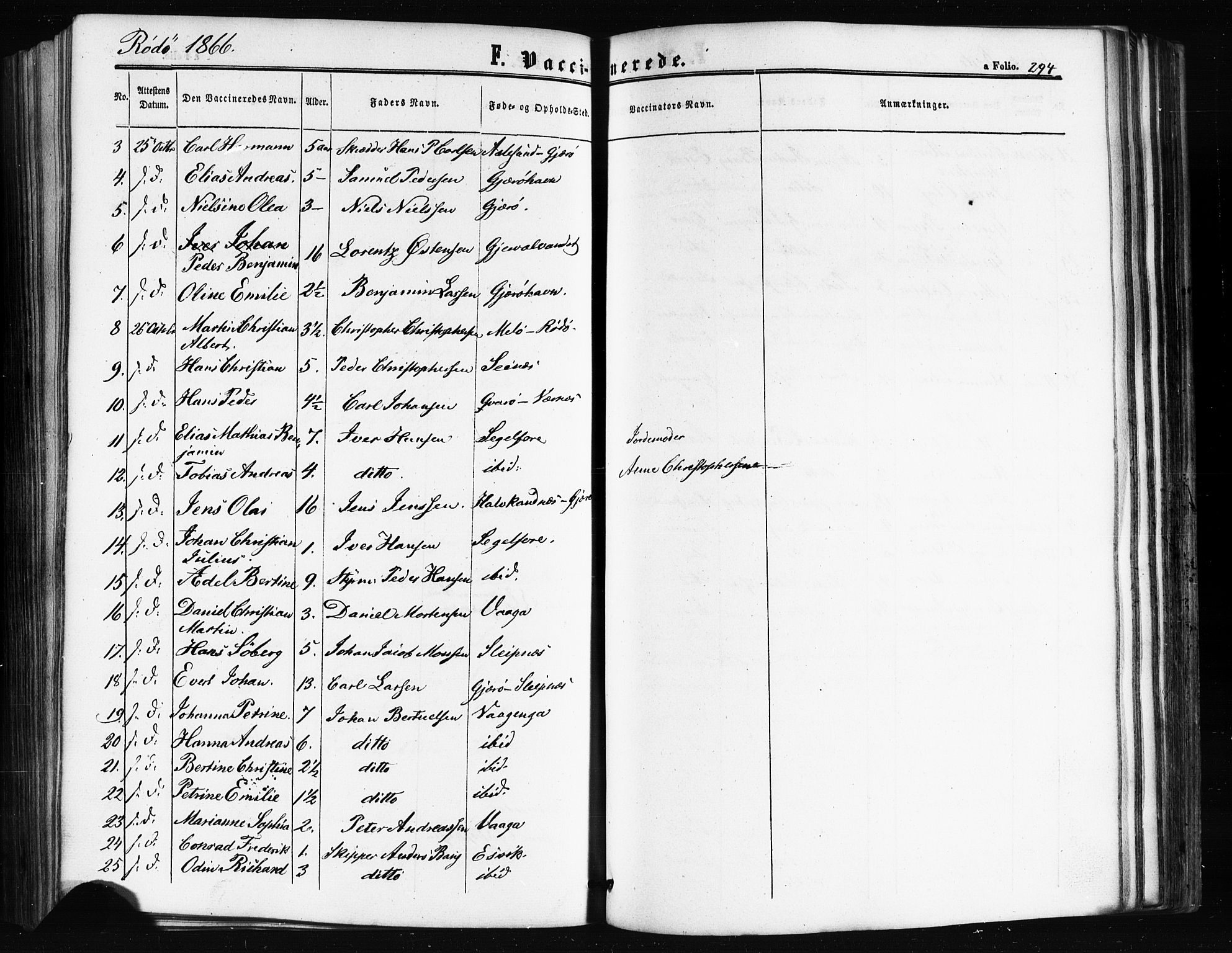 Ministerialprotokoller, klokkerbøker og fødselsregistre - Nordland, SAT/A-1459/841/L0607: Parish register (official) no. 841A11 /1, 1863-1877, p. 294